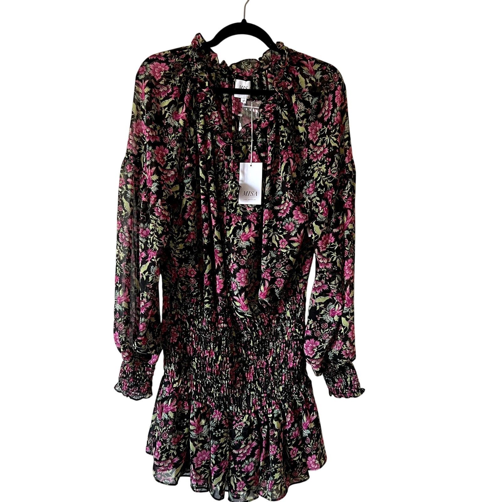 MISA Los Angeles Misa Los Angeles Celina Floral Mini Dress Chiffon size M J3 Size M / US 6-8 / IT 42-44 - 2 Thumbnail