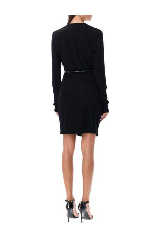 Tom Ford o1w1db10225 ABJ715 Midi Dress in Black Size XS / US 0-2 / IT 36-38 - 2 Thumbnail