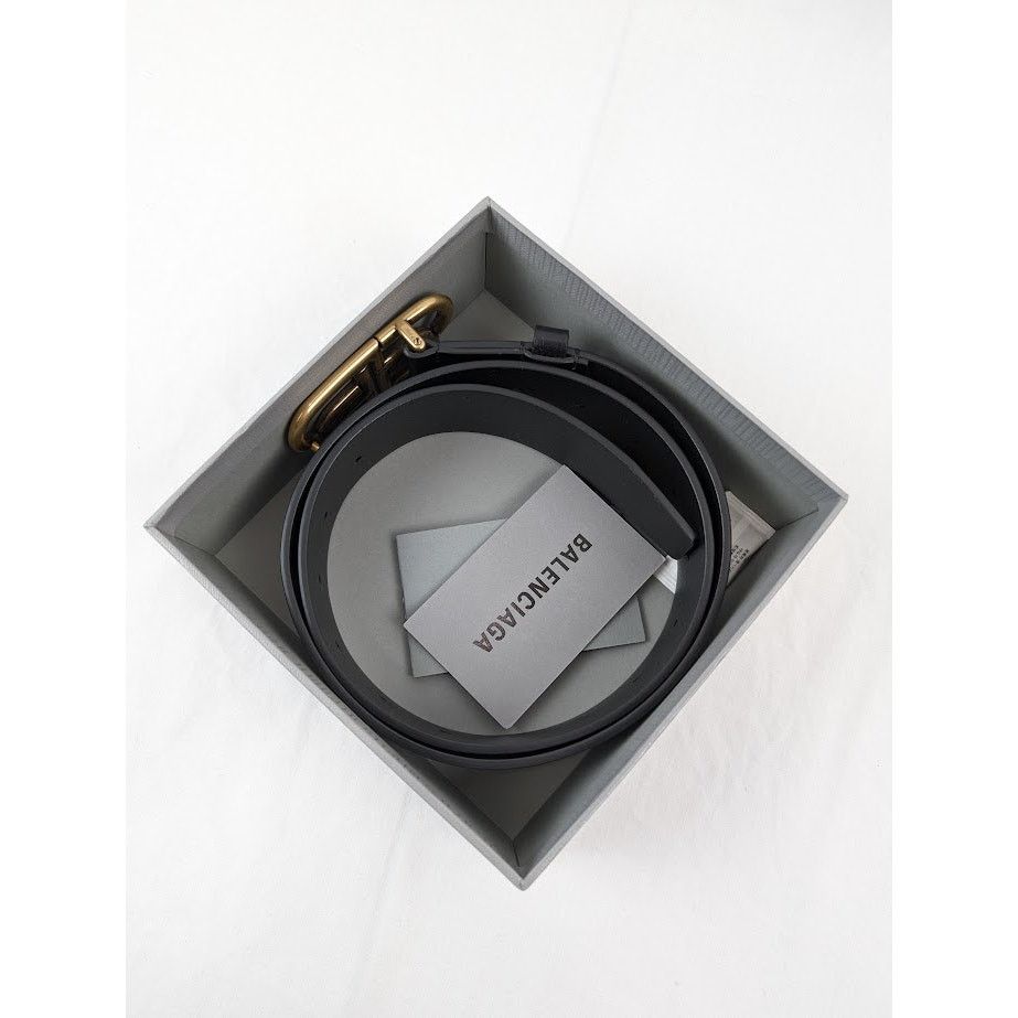 Balenciaga o1rshd1 Size: 85 / BB Extra Large Belt in Black Size 32 - 15 Thumbnail