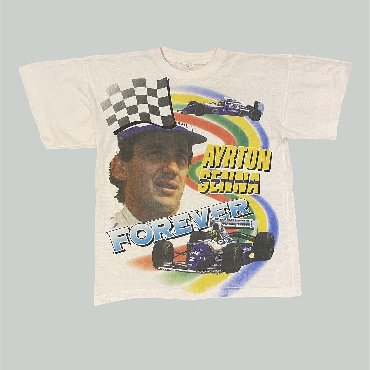 Formula 1 Super rare Vintage 1994 AOP Ayrton Senna Tribute Tee Size US M / EU 48-50 / 2 - 1 Thumbnail