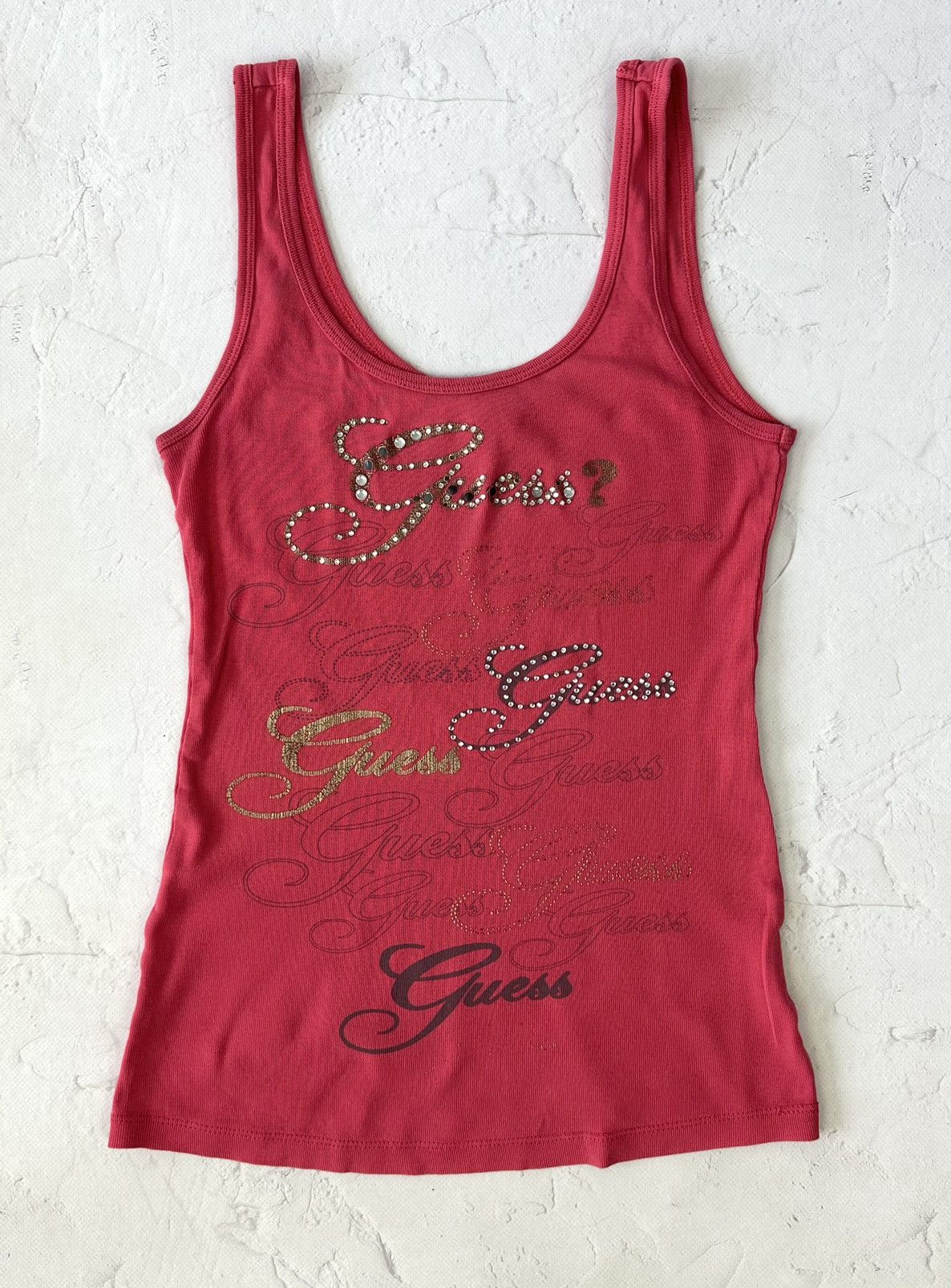 If Six Was Nine Vintage Guess Printed Tank Top Size S / US 4 / IT 40 - 1 Thumbnail