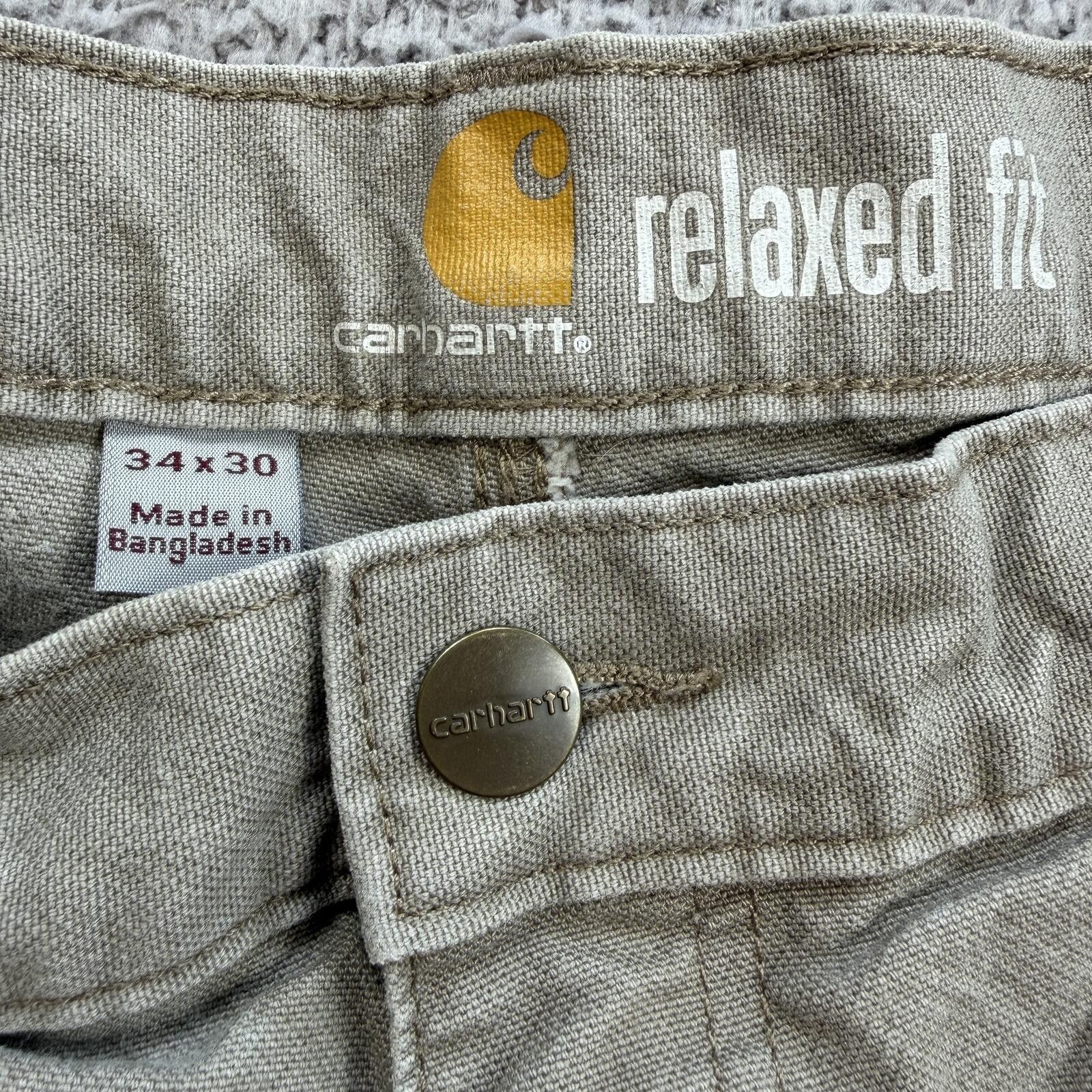 Carhartt Carhartt Relaxed Fit Carpenter Work Pants Men 34x30 Khaki Size US 34 / EU 50 - 5 Thumbnail