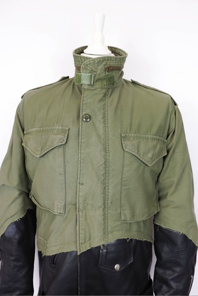 Vintage 1 of 1 vintage army leather jacket hybrid Size US L / EU 52-54 / 3 - 8 Thumbnail