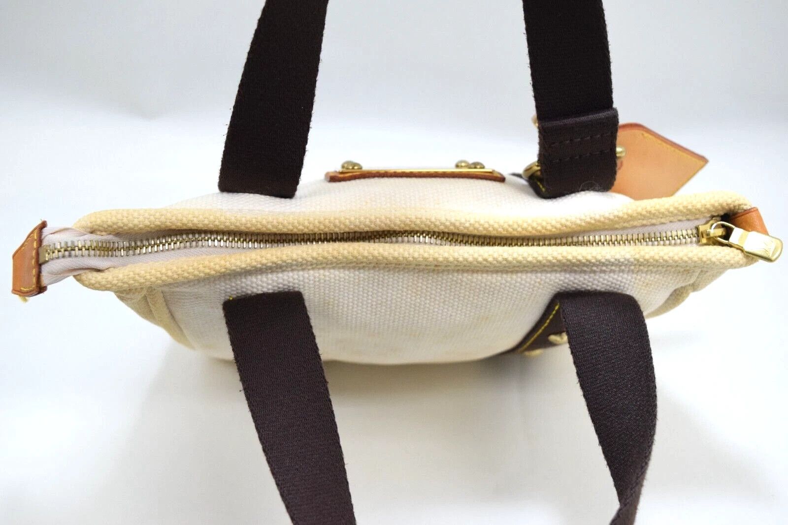 Louis Vuitton Louis Vuitton Antigua Cabas PM Hand Bag White Canvas M40039 Size ONE SIZE - 11 Thumbnail