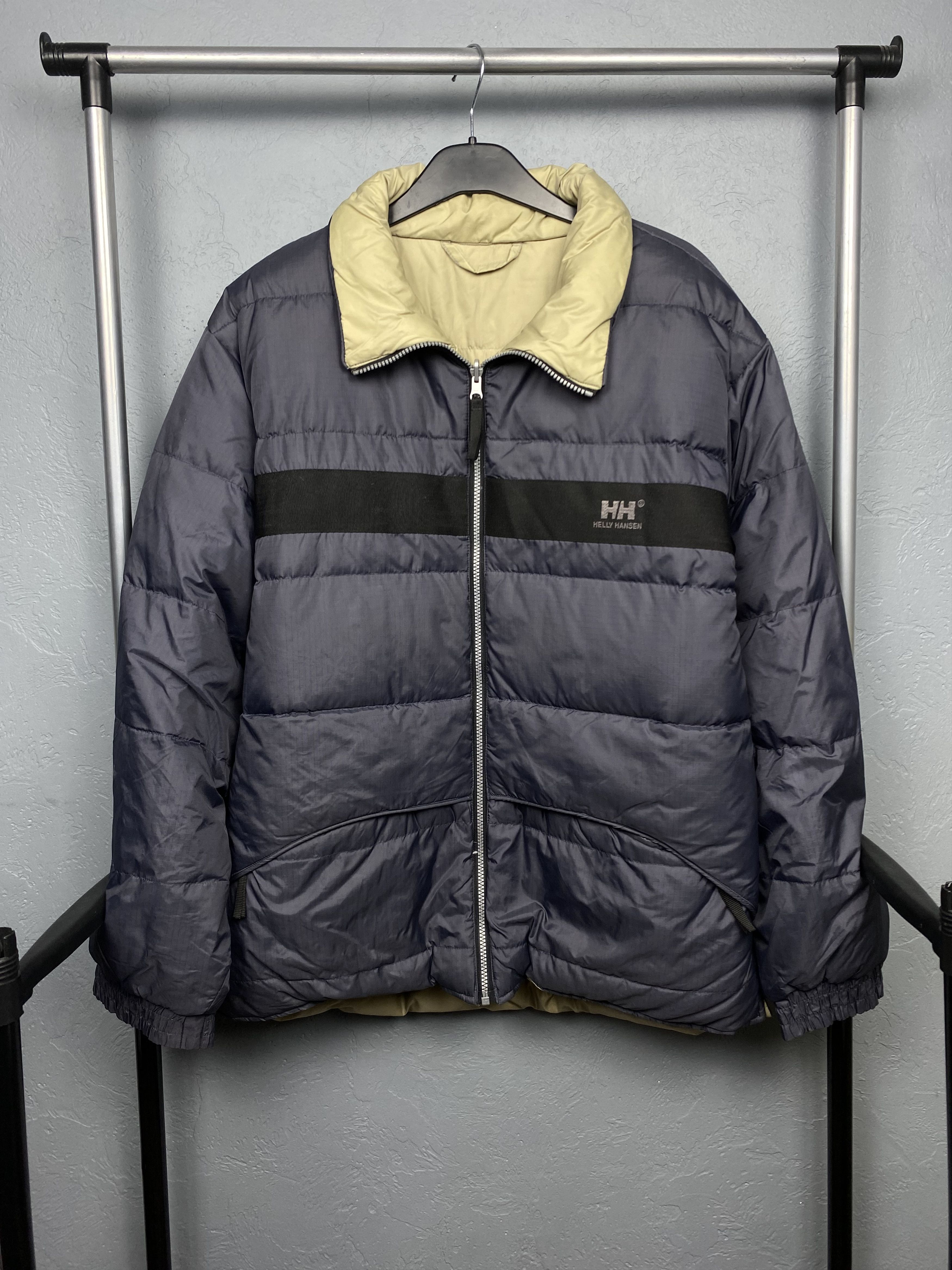 Helly Hansen Vintage Mens Down Puffer Reversible Jacket