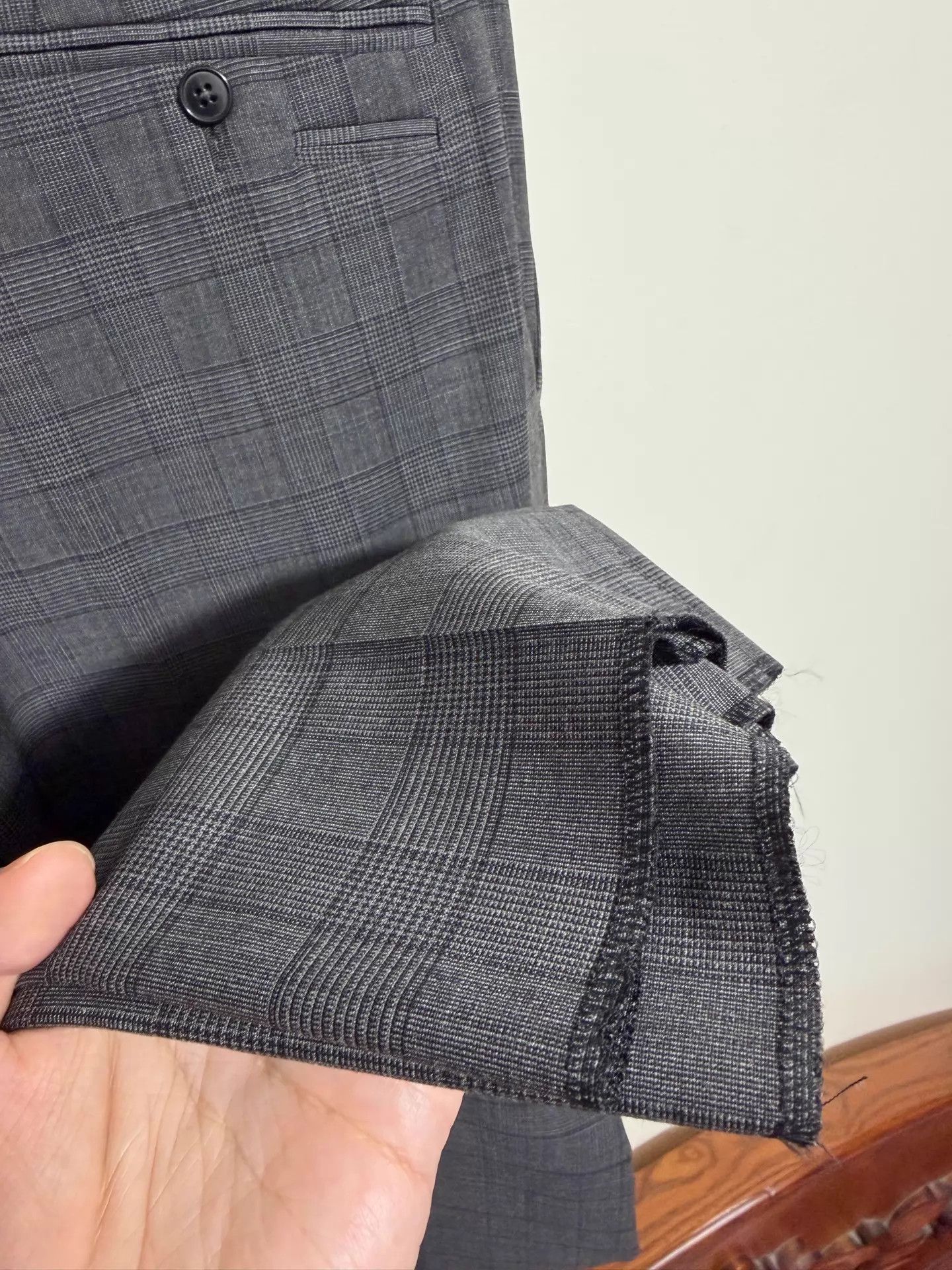 Dolce & Gabbana DG Slim Fit Trousers Dark Gray POW Check IT50 Size US 34 / EU 50 - 6 Thumbnail