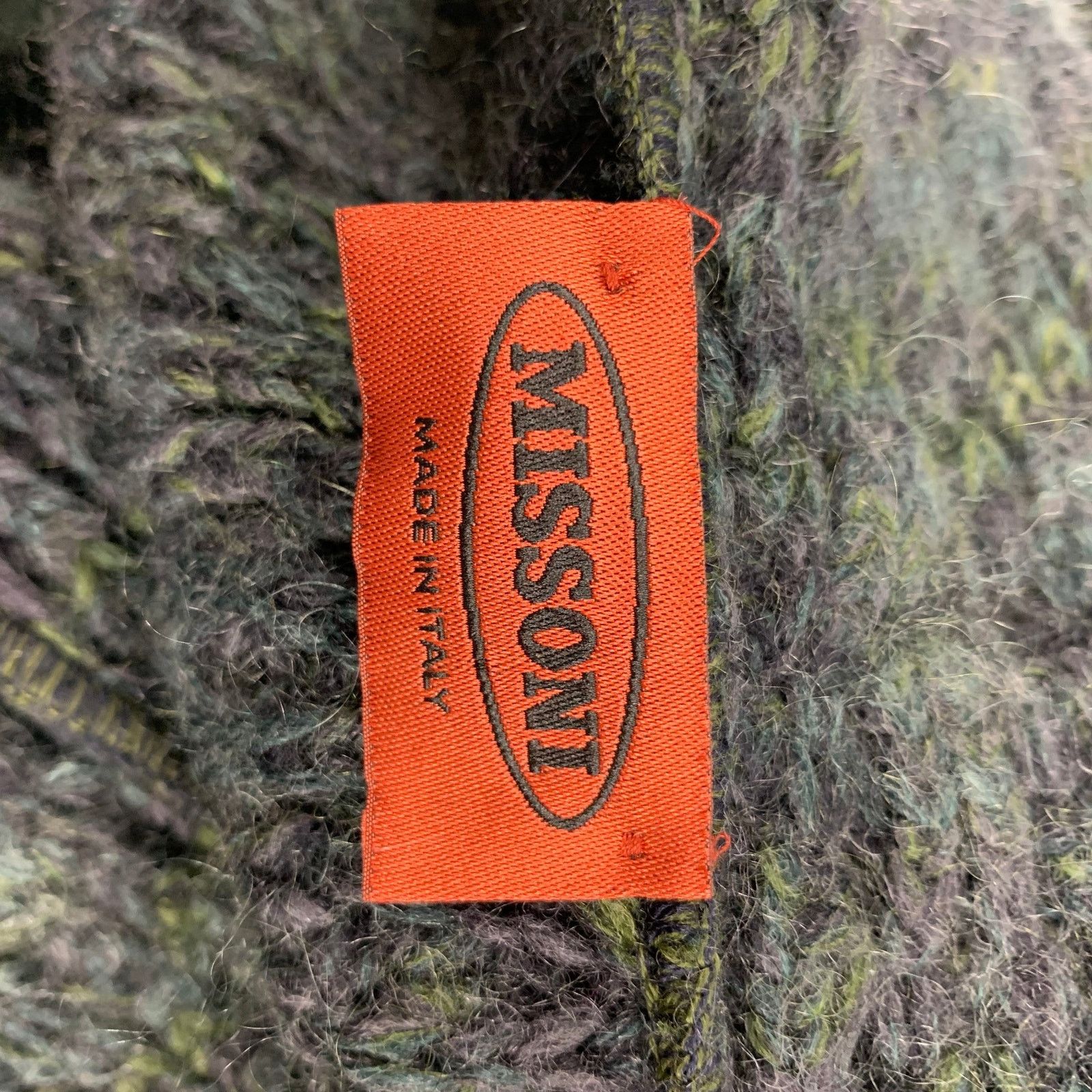 Missoni Charcoal & Green Knitted Wool / Mohair Open Front Coat Size M / US 6-8 / IT 42-44 - 7 Thumbnail