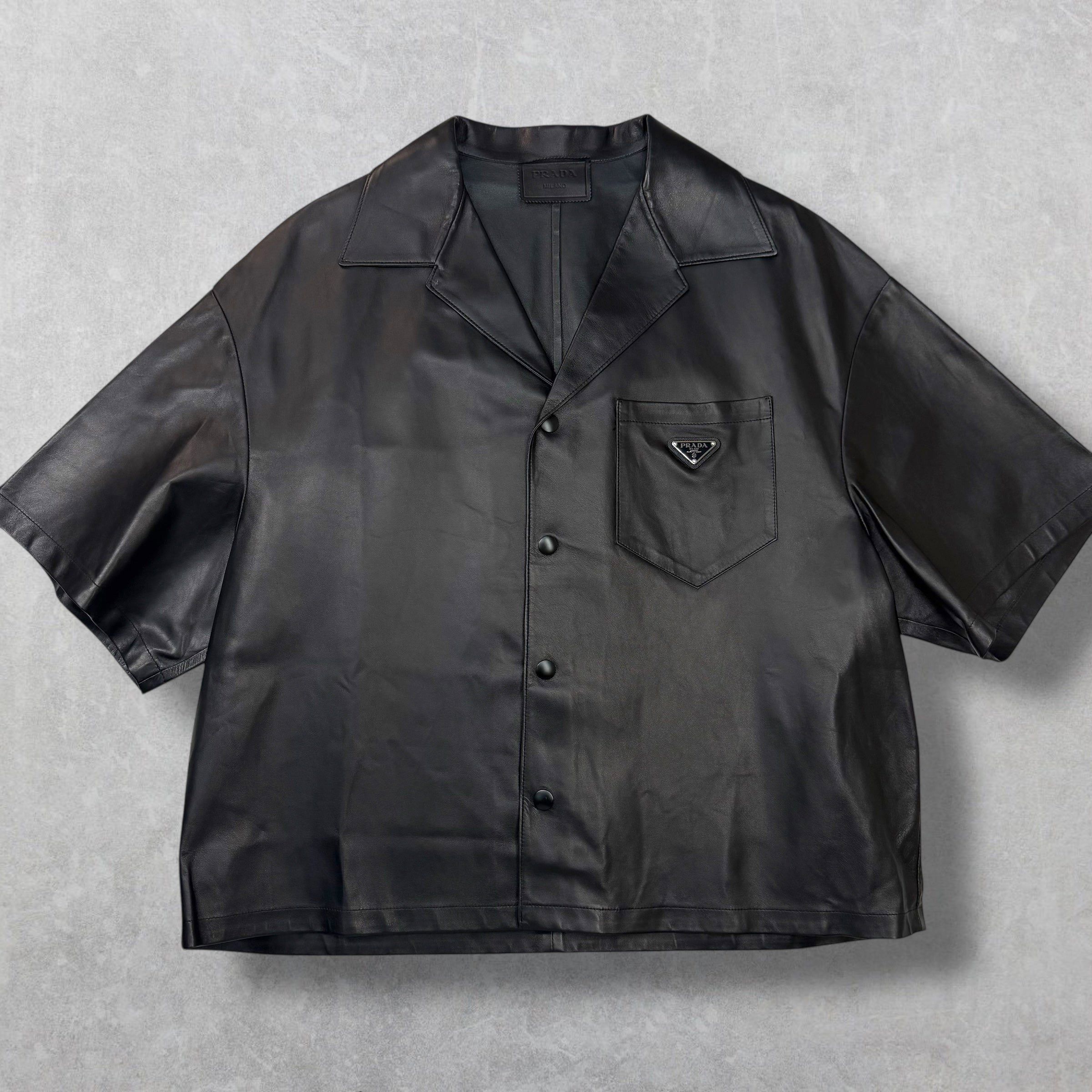 Prada Prada Nappa Leather Shirt 54 (XL) Size US XL / EU 56 / 4 - 1 Thumbnail