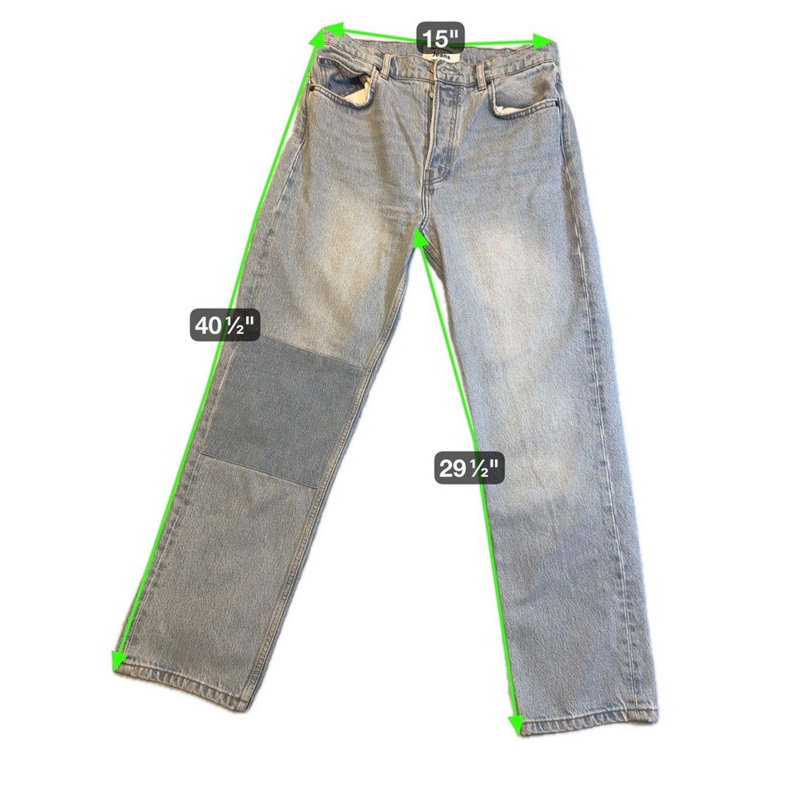 Reformation Reformation Jeans Light Wash Patch High Rise Denim Pants 27 Size 27" / US 4 / IT 40 - 2 Thumbnail