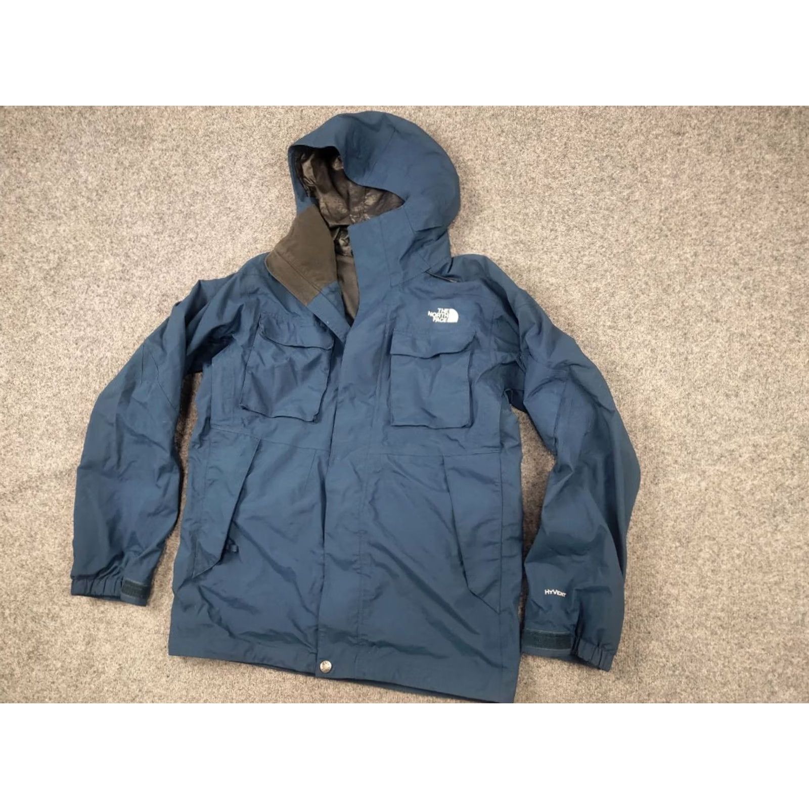 The North Face VINTAGE The North Face Blue HyVent Waterproof Hooded Pocket Zip Ski Jacket Y2K Style Size US S / EU 44-46 / 1 - 4 Thumbnail