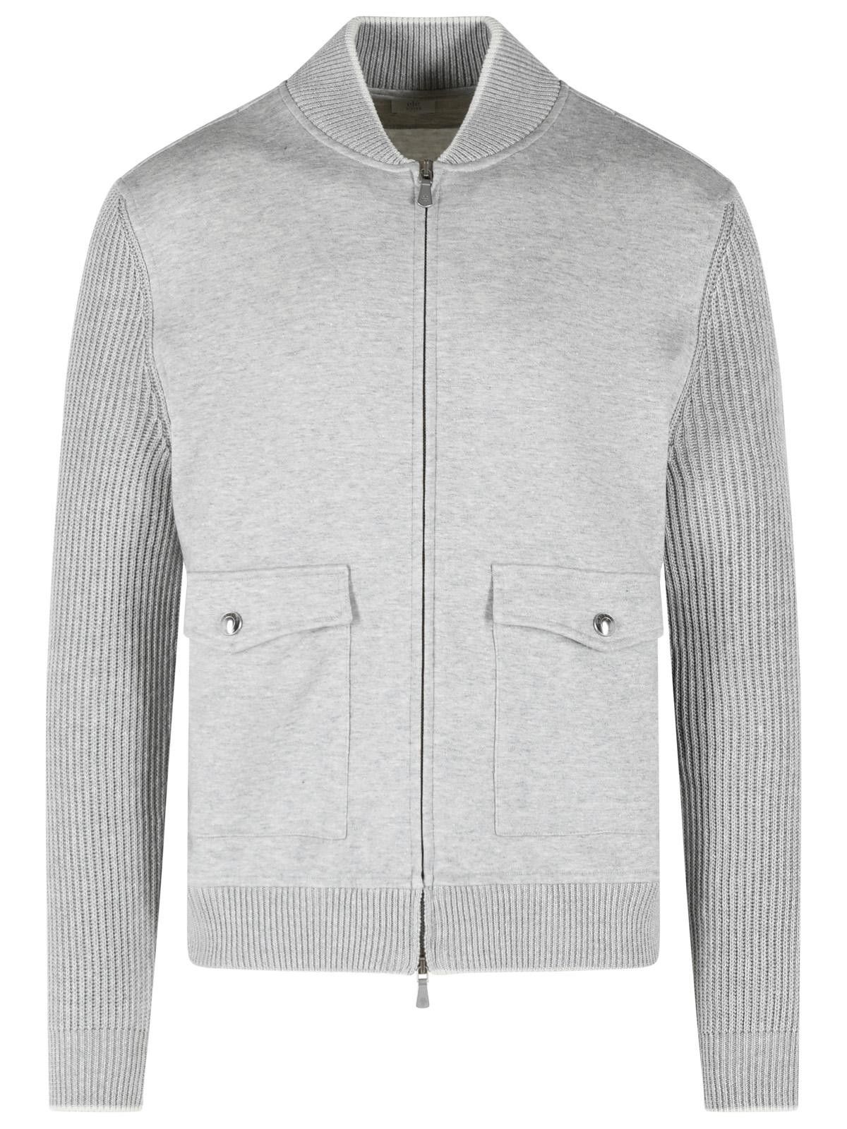 Eleventy ELEVENTY Grey Cotton And Linen Bomber Jacket Size US L / EU 52-54 / 3 - 1 Thumbnail