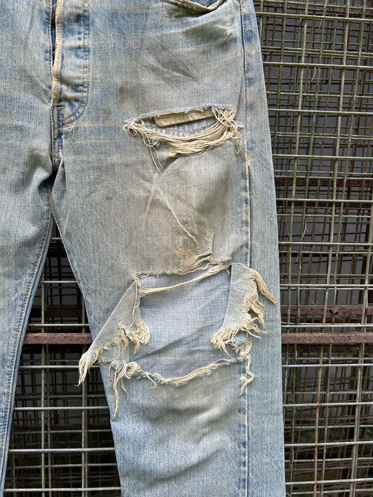 Levi's × Vintage 70's THRASHED Levi's 6 Reconstructed Repair Denim Size US 33 - 5 Thumbnail