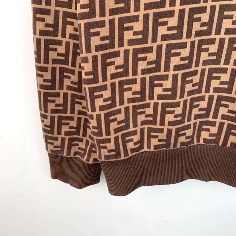 Fendi FENDI Brown monogram full-print hooded long-sleeve sweatsh Size S / US 4 / IT 40 - 4 Thumbnail