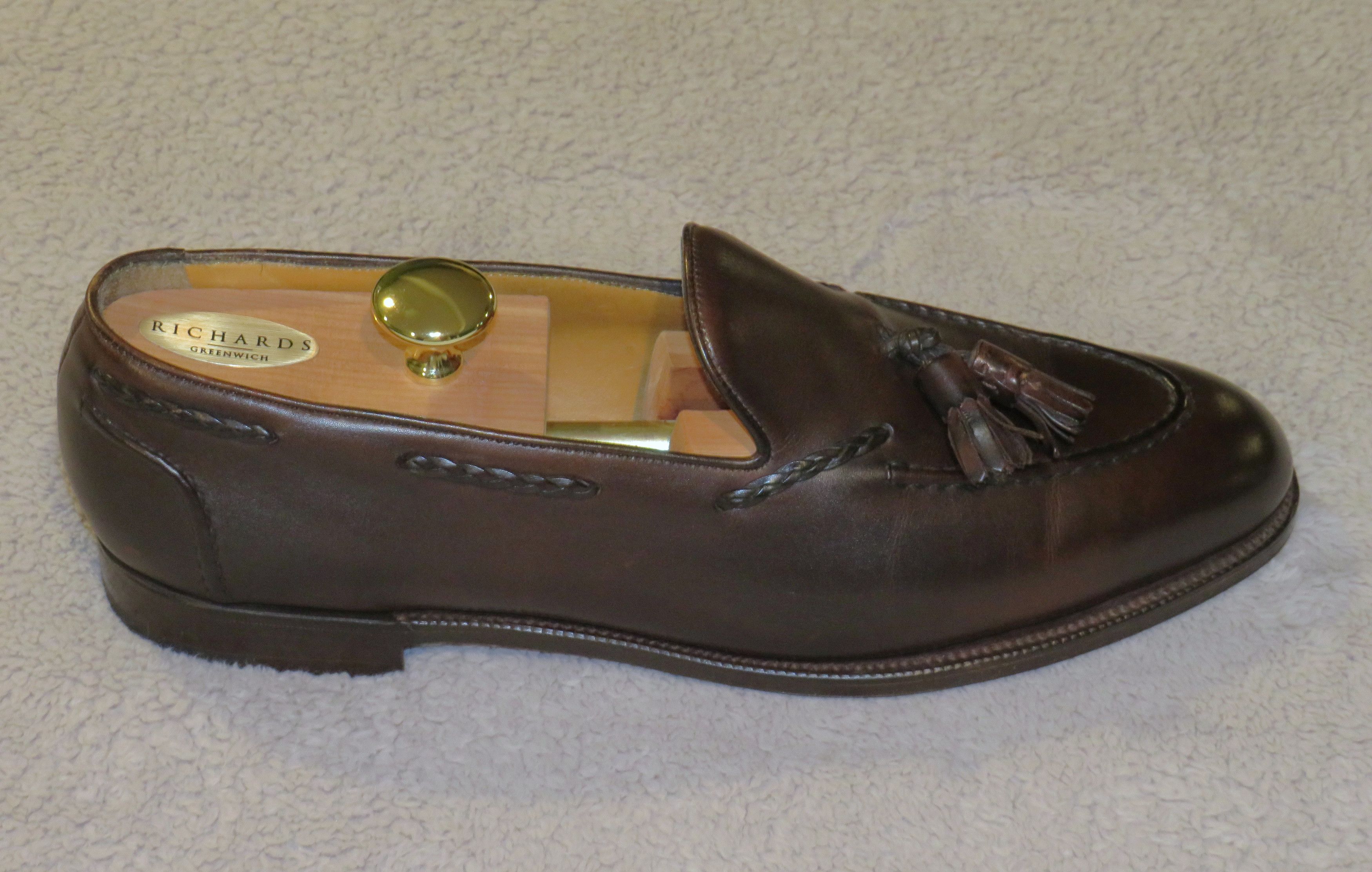 Edward Green Belgravia Dark Oak Antique Loafers 10.5 C NWB Size US 10.5 / EU 43-44 - 2 Thumbnail