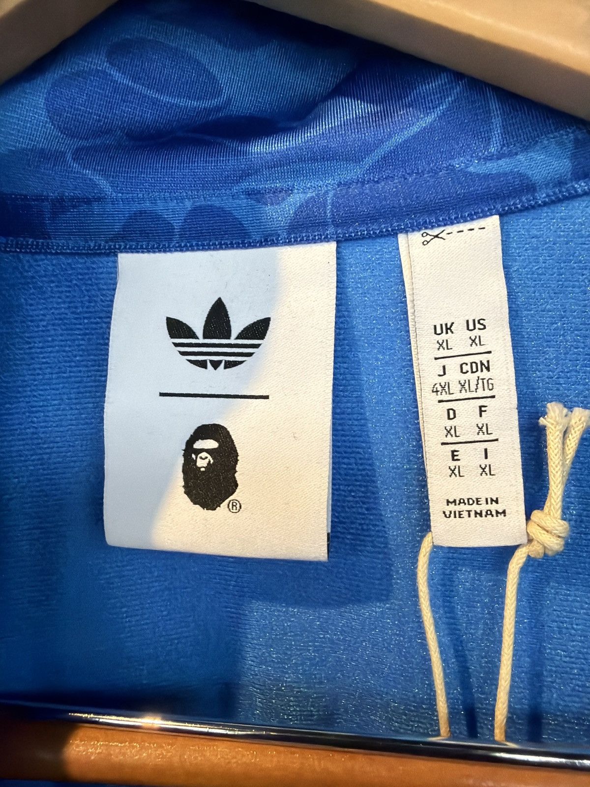 Adidas × Bape Bape x Adidas Blue Camo AOP Jacket Size US XL / EU 56 / 4 - 4 Thumbnail