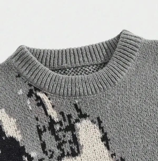 Japanese Brand Kirari x Gotou Black grey acid wash distressed knit sweater Size US XL / EU 56 / 4 - 2 Thumbnail