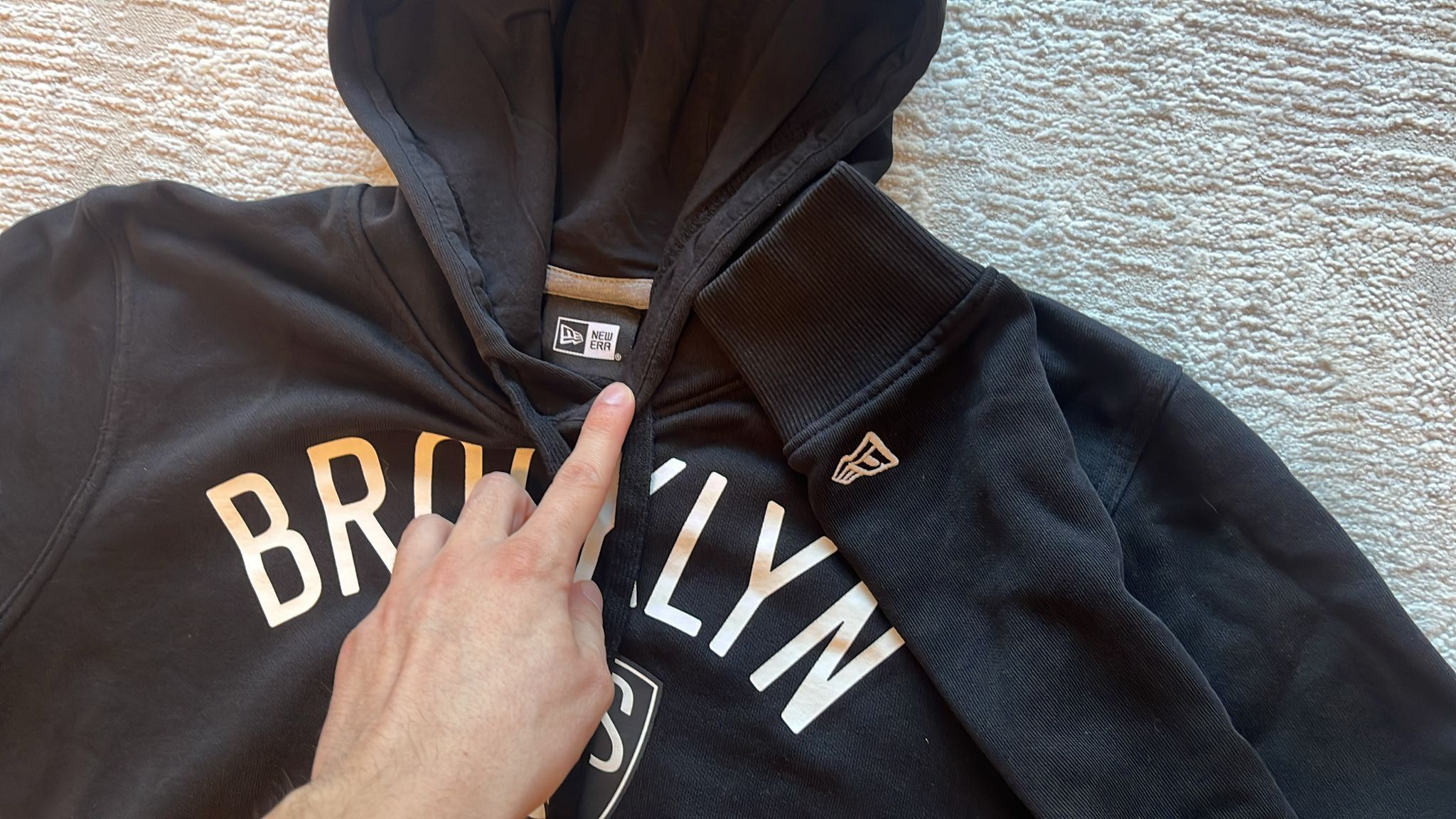 New Era Brooklyn Nets New Era NBA Black Hoodie Mens Small S Size US S / EU 44-46 / 1 - 3 Thumbnail
