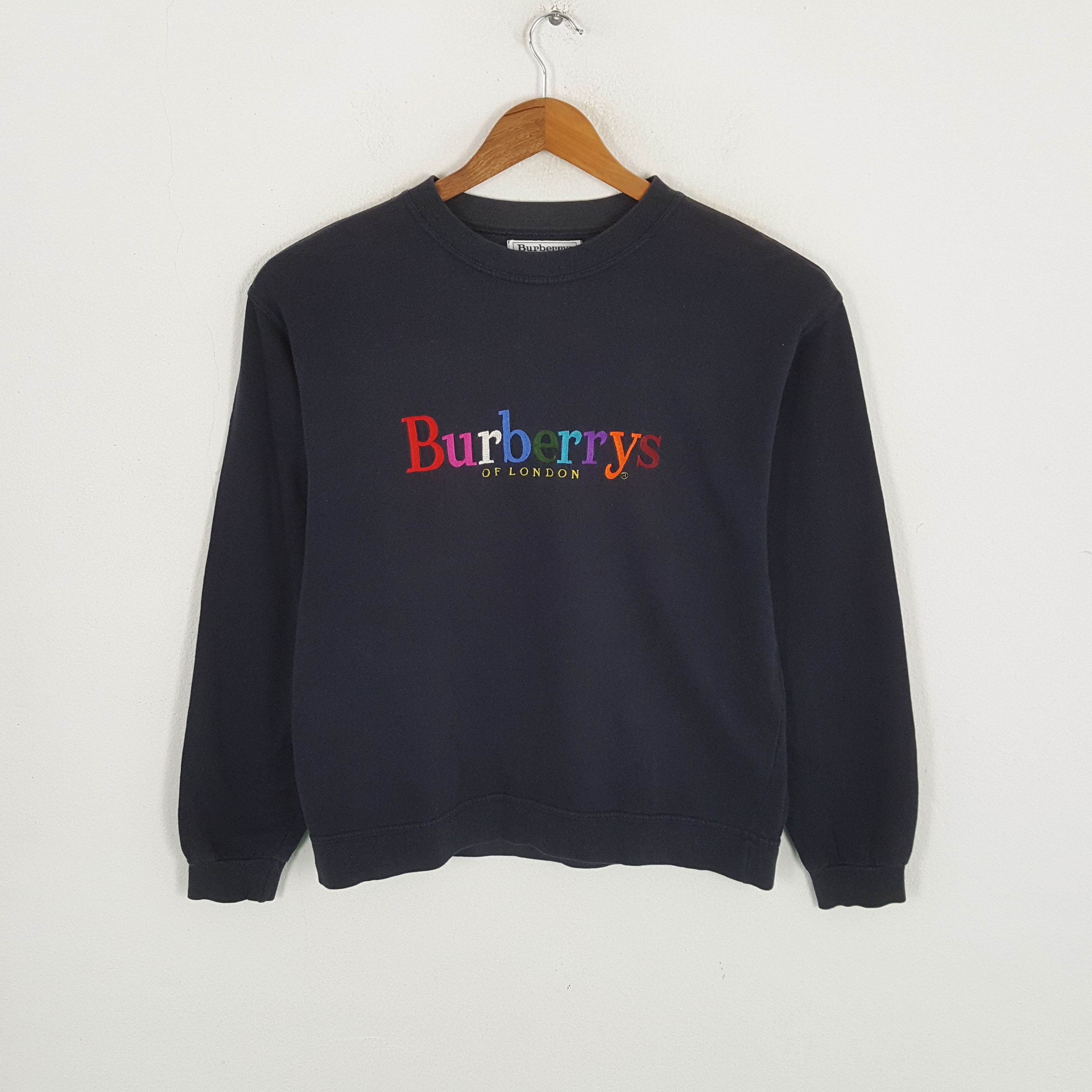 Vintage BURBERRYS Fashion Brand Embroidery Design Sweatshirt