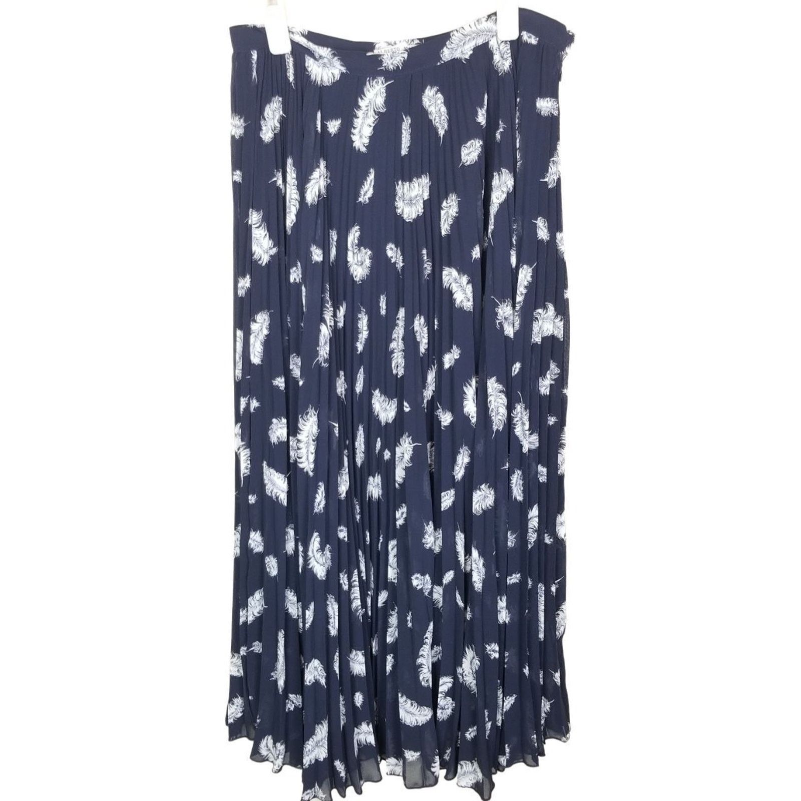 Alberto Vintage Alberto Makali Pleated Maxi Skirt Feather Whimsigoth Size 28" / US 6 / IT 42 - 1 Thumbnail