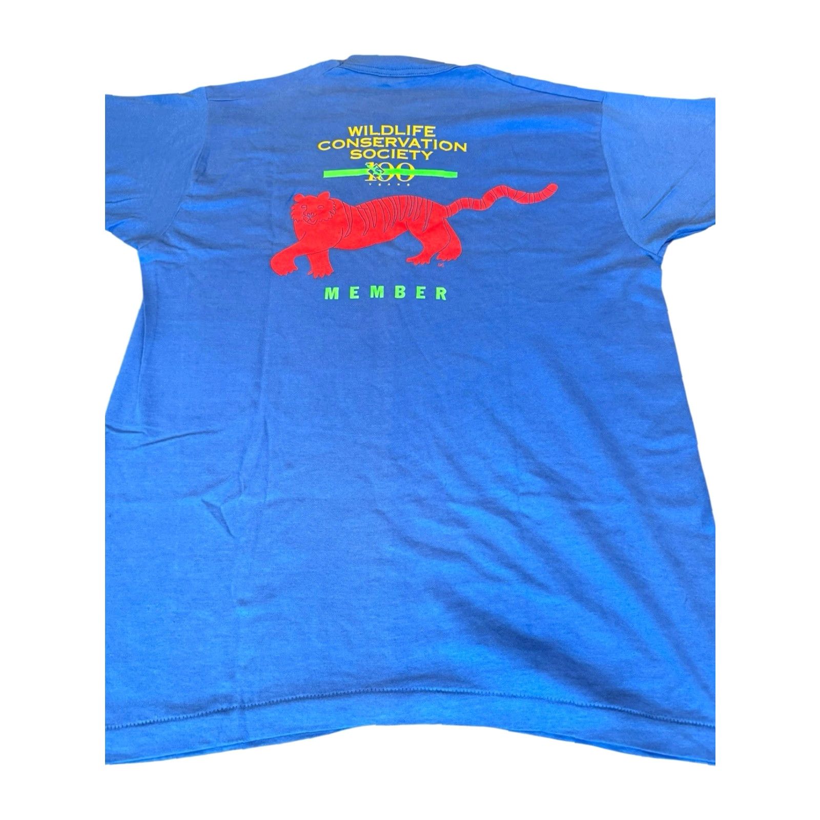 Fruit Of The Loom VINTAGE Wildlife Conservation Society 100th Anniversary Members T-Shirt XL USA Size US XL / EU 56 / 4 - 6 Thumbnail