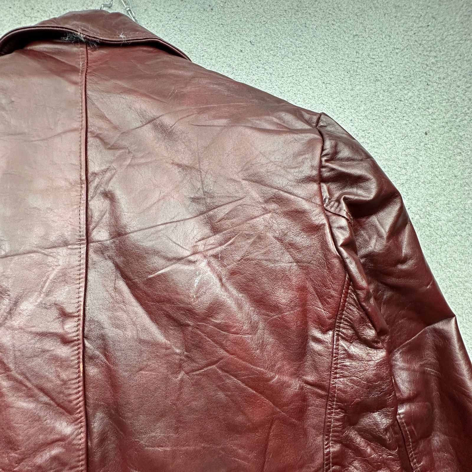 Schott Vintage Schott Bros Double Breasted Peacoat Leather Coat 44 Size US L / EU 52-54 / 3 - 11 Thumbnail
