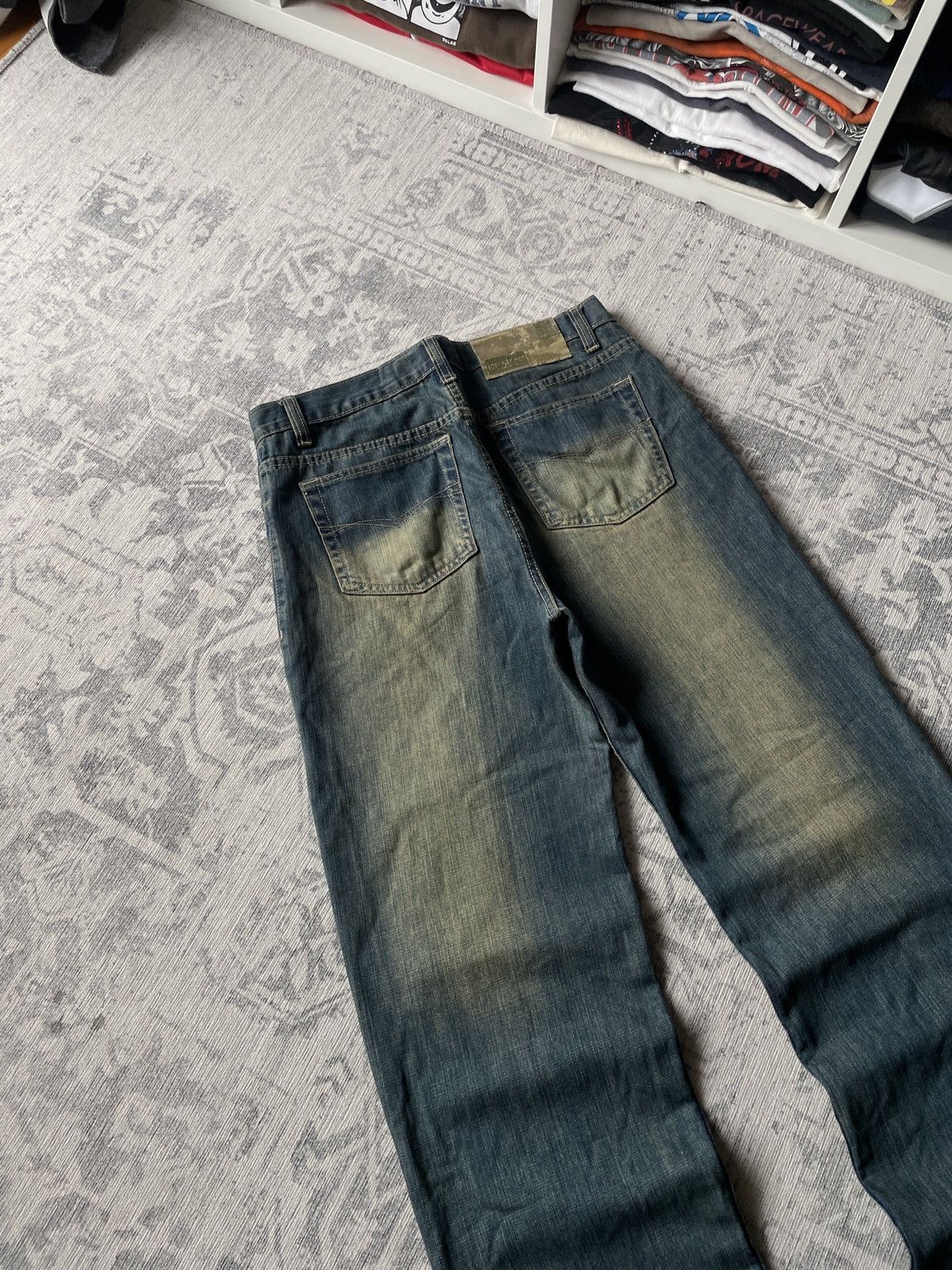 Vintage Vintage Faded Jeans Flared Mud Washed Baggy Japanese Y2K Wid Size US 32 / EU 48 - 9 Thumbnail