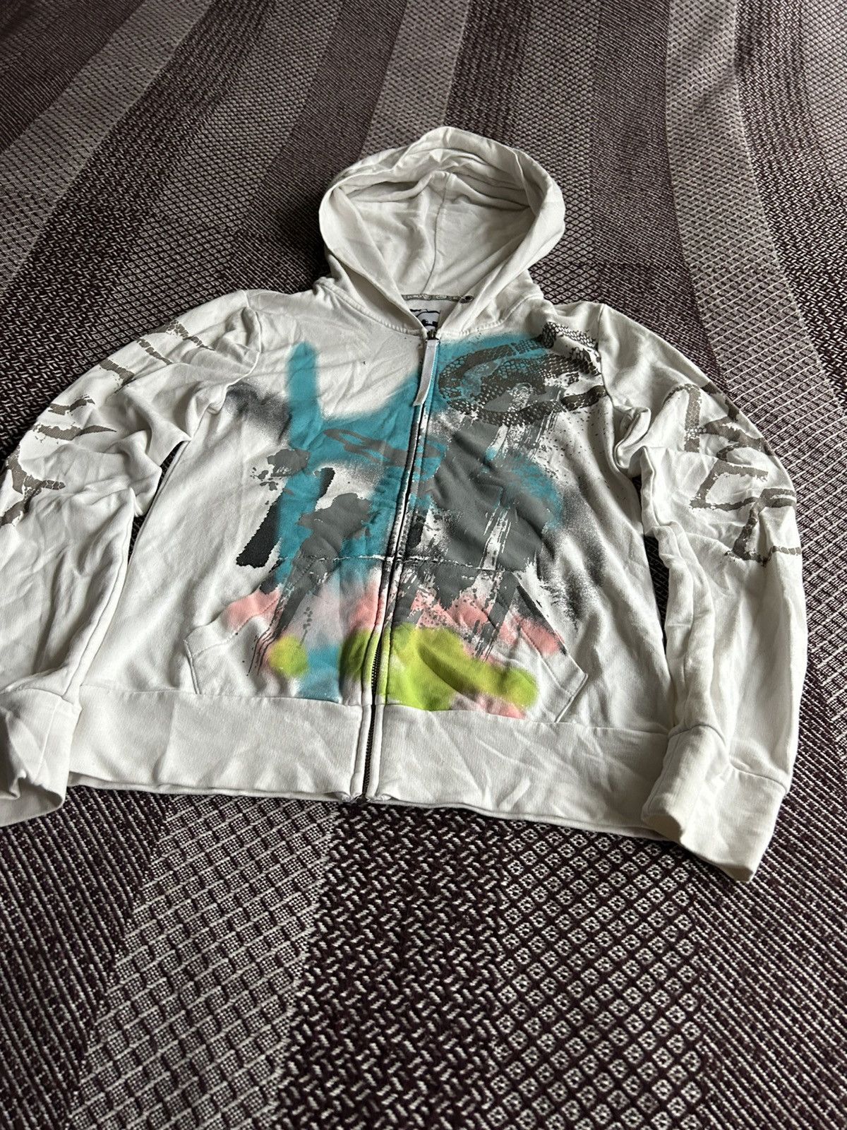 Ecko Unltd. Y2K Graphic Print Ecko Unltd Women Zip Hoodie Streetwear XS Size XS / US 0-2 / IT 36-38 - 3 Thumbnail