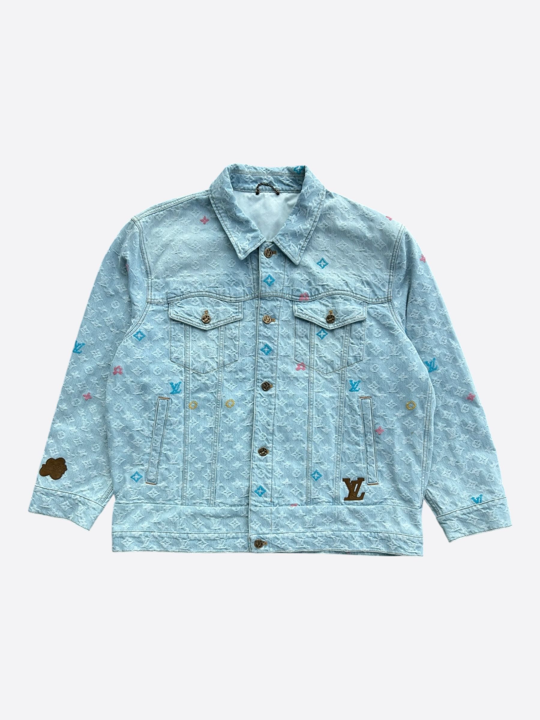Louis Vuitton Louis Vuitton Tyler The Creator Blue & White Monogram Jacket Size US XXL / EU 58 / 5 - 1 Thumbnail