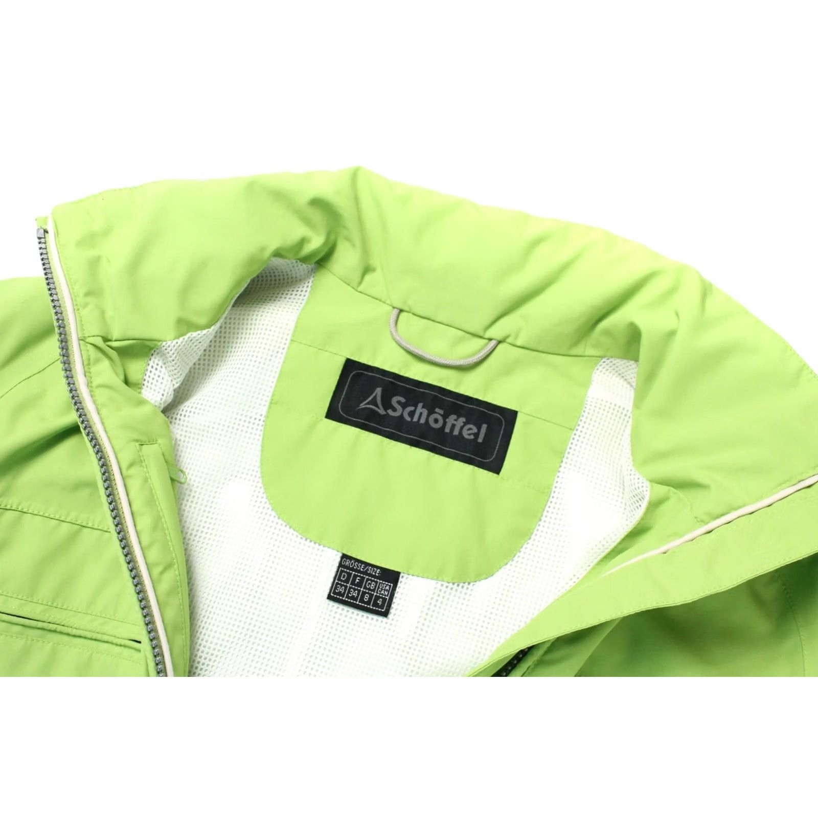 Vintage SCHOFFEL Venturi Chiva Jacket Women UK 8 Hidden Hood Light Green Jacket Size M / US 6-8 / IT 42-44 - 6 Thumbnail