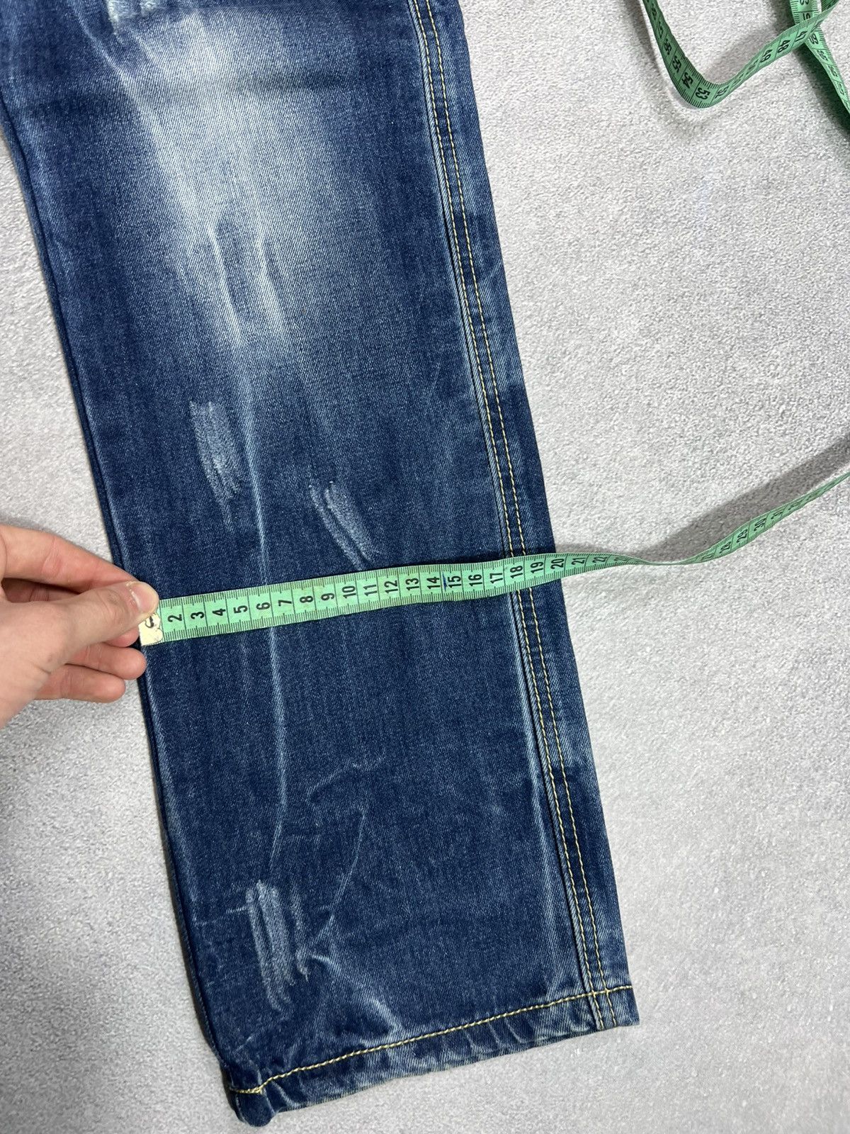 Japanese Brand Y2K denim jeans flame embroidery gothic southpole style y2k Size US 32 / EU 48 - 14 Thumbnail