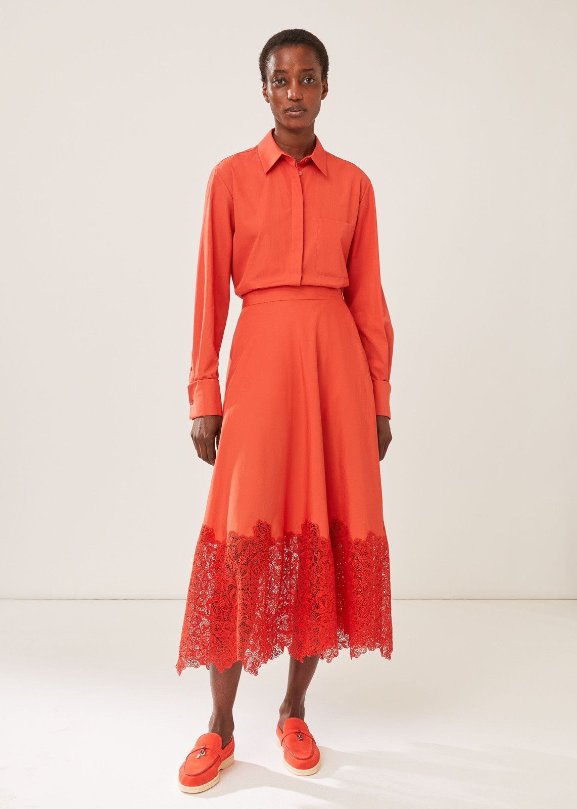 Loro Piana o1srvl11e0424 Skirt in Red Size 27" / US 4 / IT 40 - 2 Thumbnail