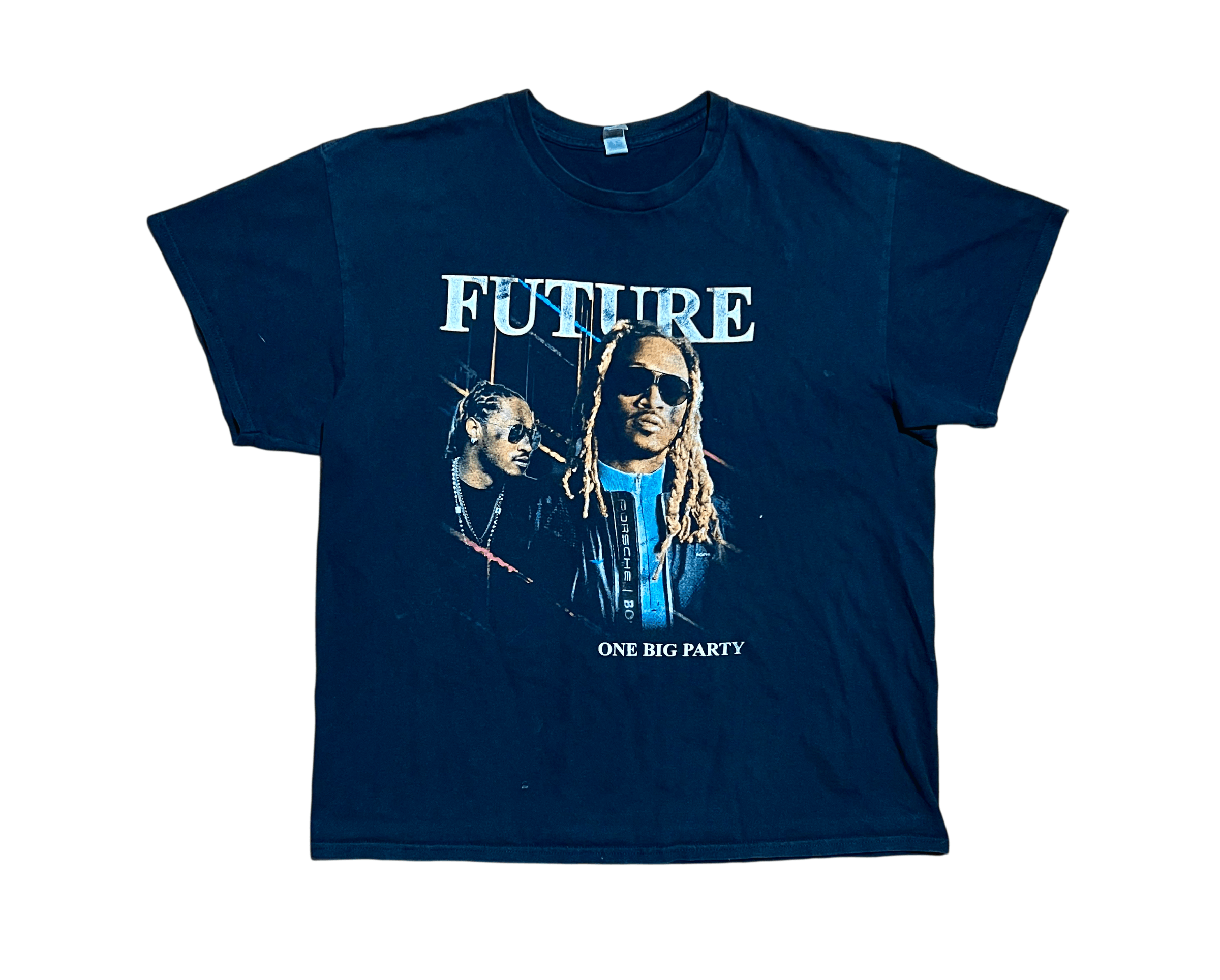 Gildan Future One Big Party Rap Concert Tour Black Graphic T-Shirt Size US XL / EU 56 / 4 - 1 Thumbnail