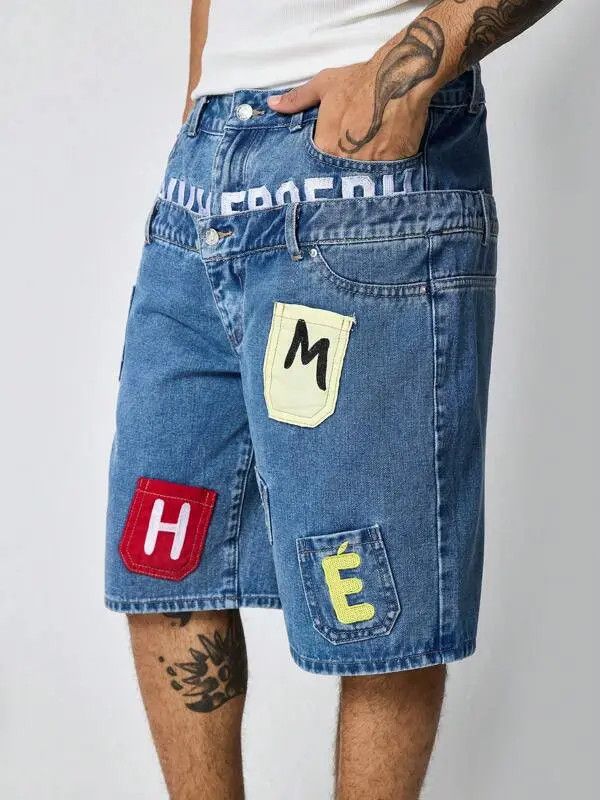 Japanese Brand Fumina x ishi Doule Waistband Y2k Shorts Jorts Denim Size US 32 / EU 48 - 2 Thumbnail
