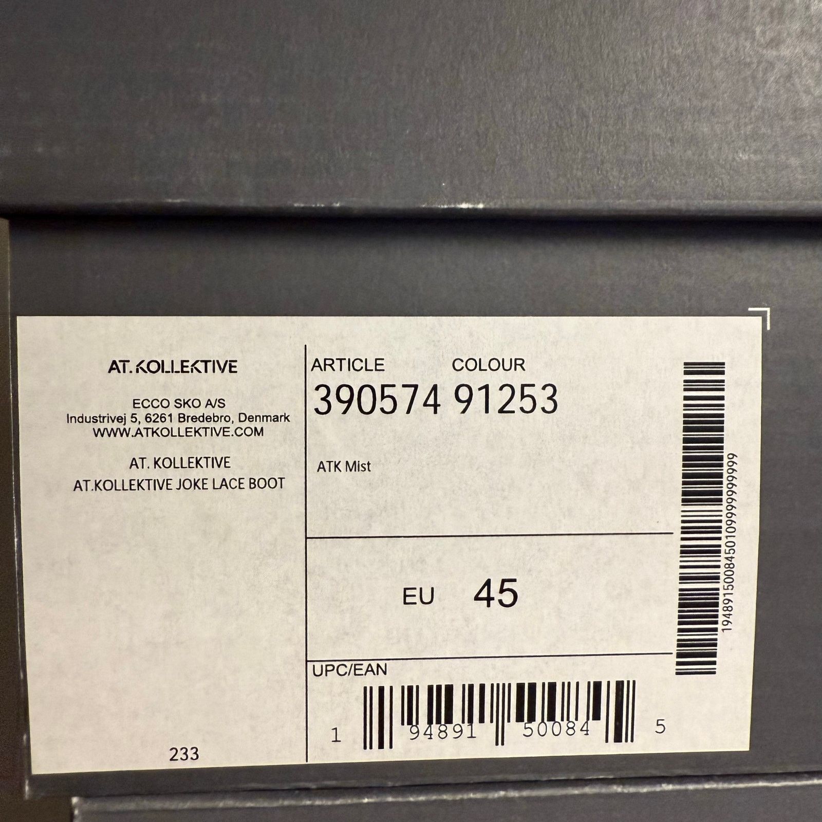 Ecco ECCO.KOLLECTIVE EU 45 JOKE LACE BOOT MADE IN PORTUGAL GRAY Size US 11 / IT 41 - 7 Thumbnail