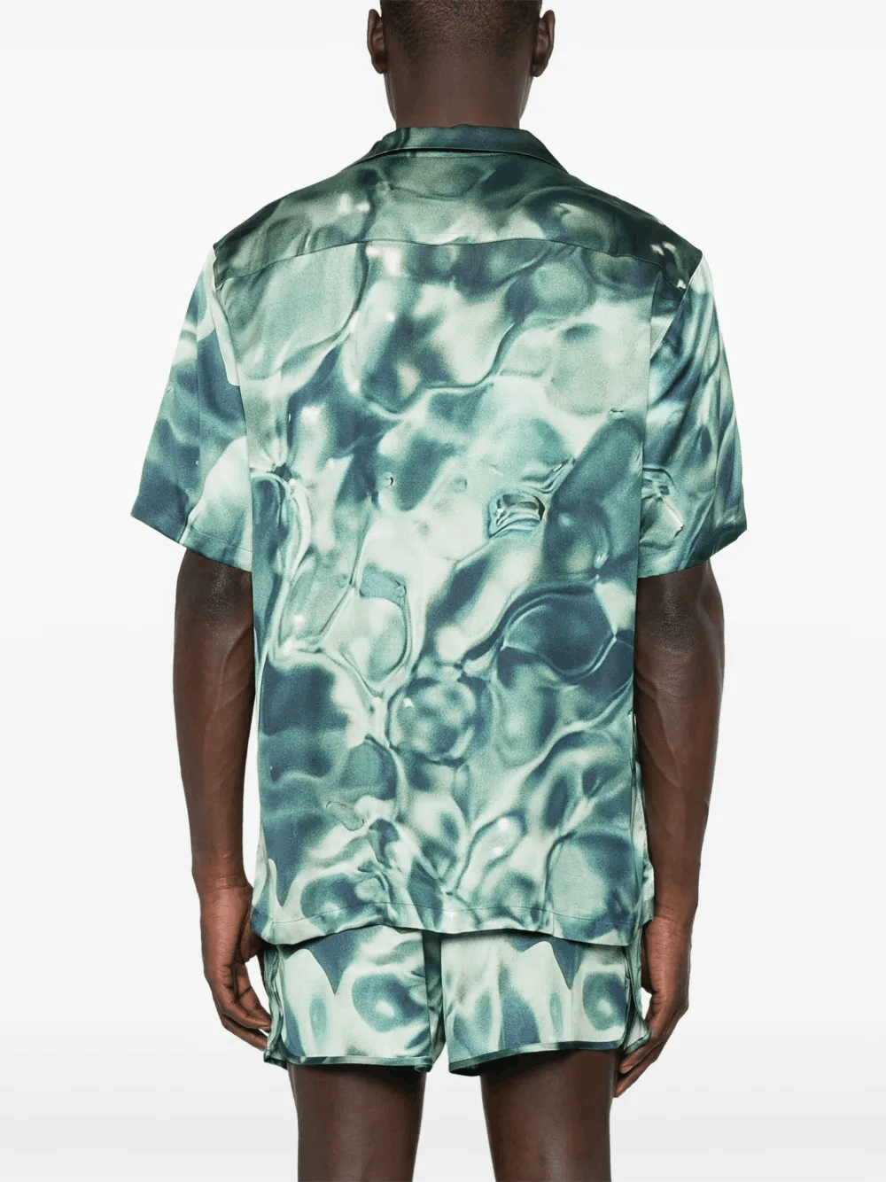 Other Green Water-Print Shirt – Nature-Inspired Men’s Streetwear Size US M / EU 48-50 / 2 - 2 Thumbnail