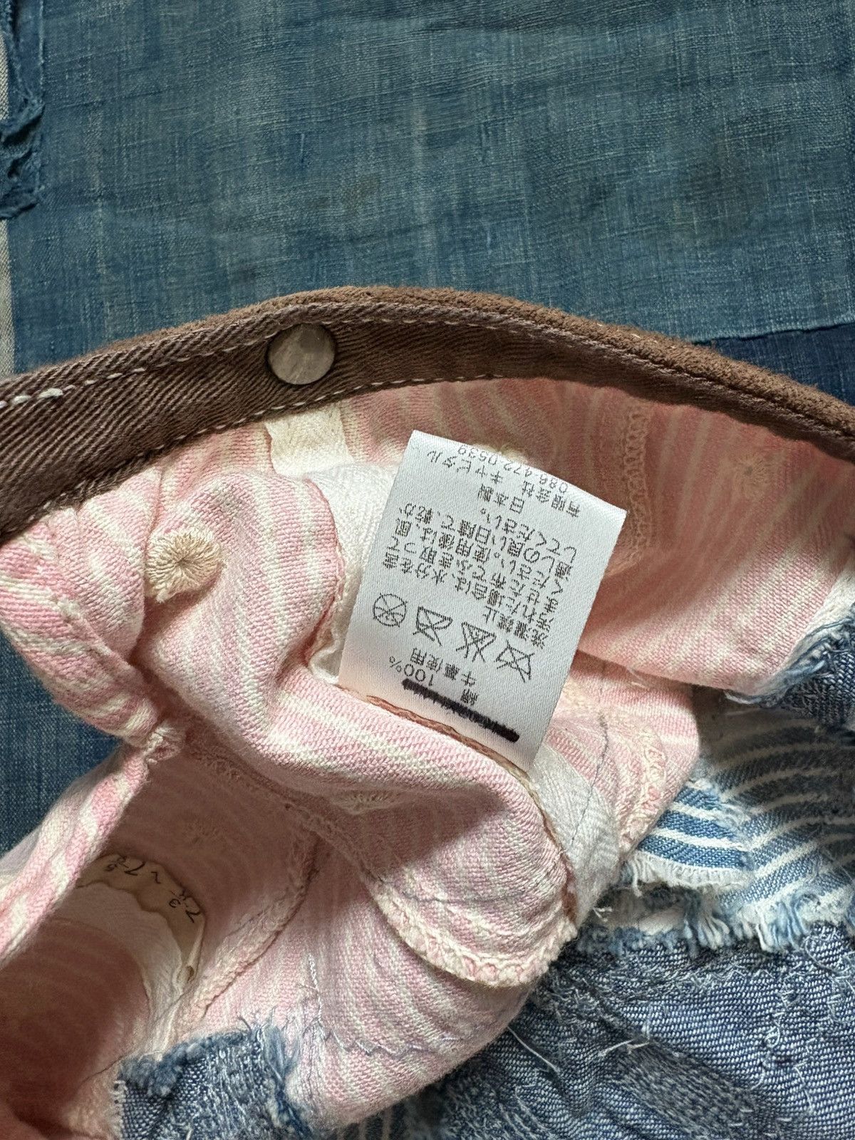 Kapital Kountry kapital patchwork cap hat pink stripe Size ONE SIZE - 11 Thumbnail