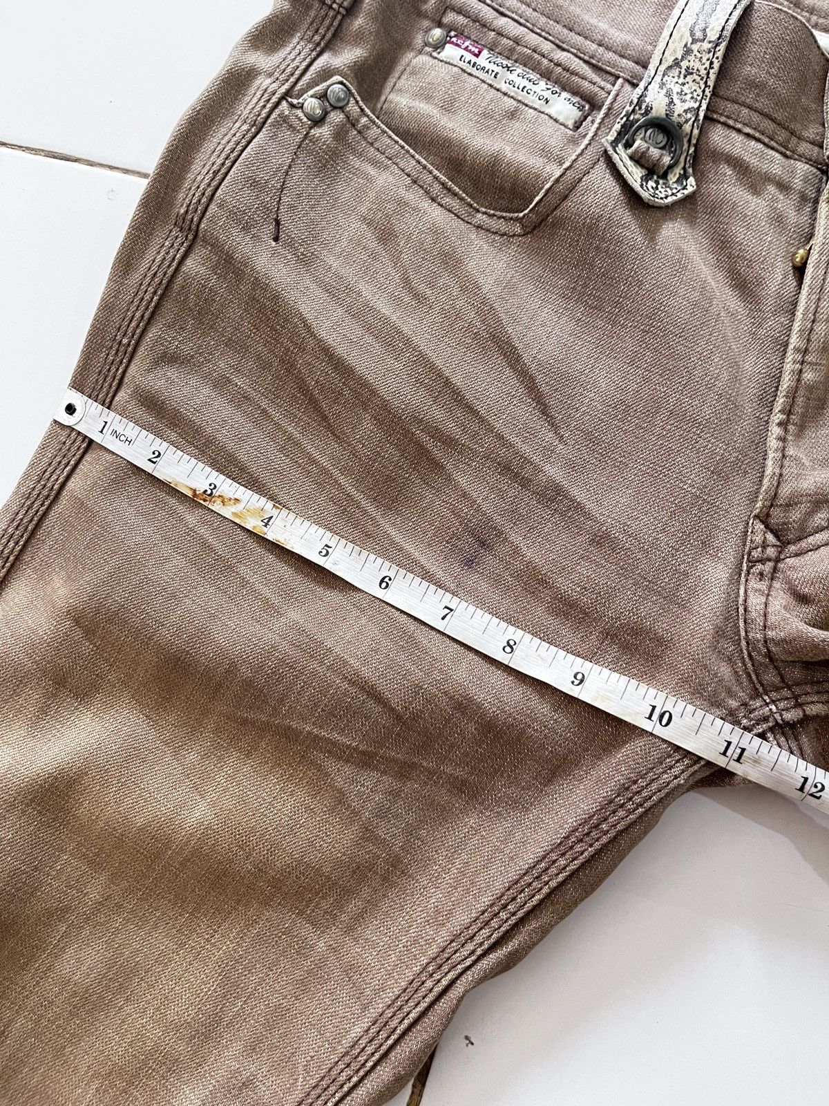 Tornado Mart JAPANESE NCFM SNAKE PHYTON FLARED JEANS Size US 33 - 14 Thumbnail