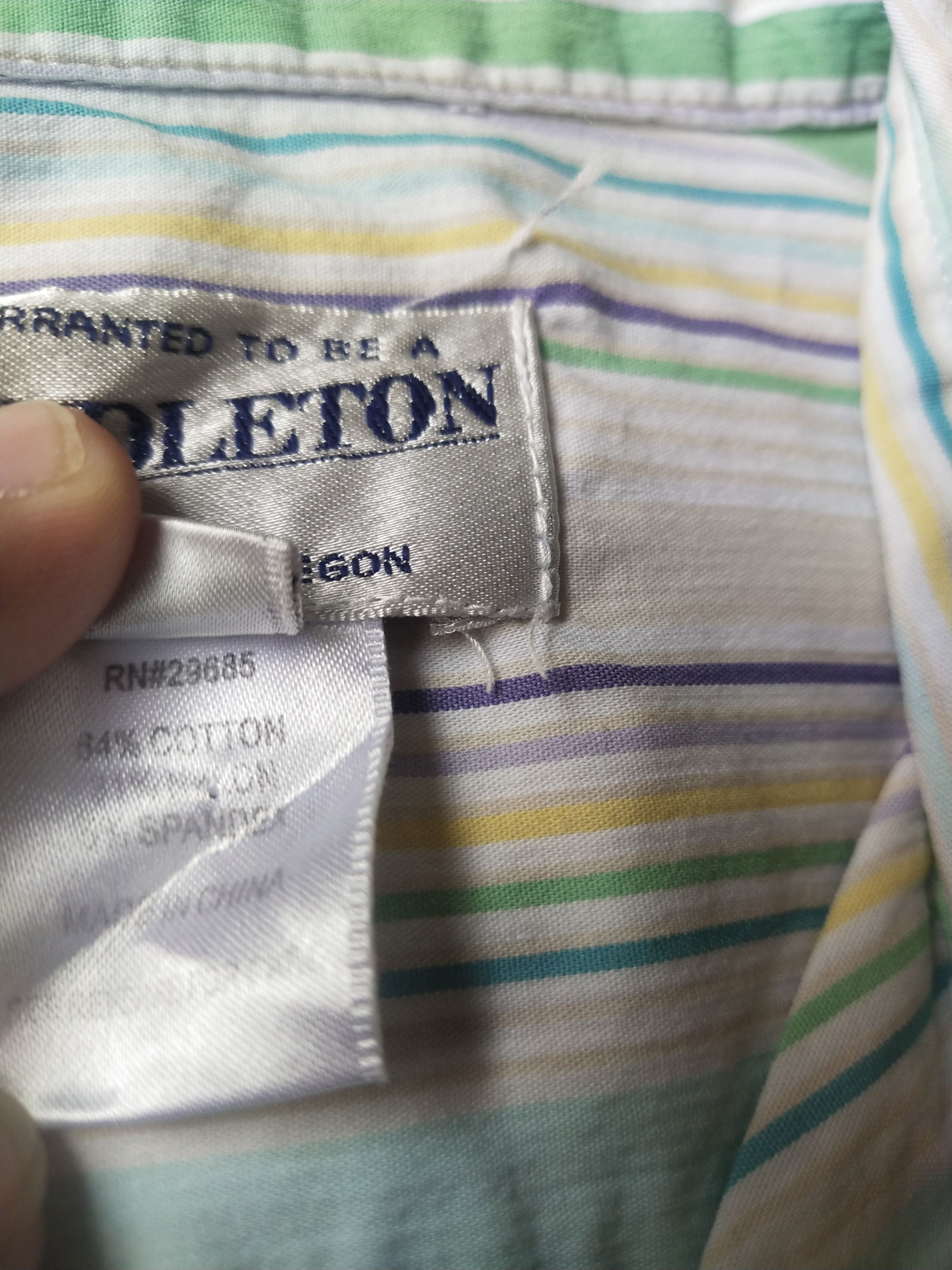 Pendleton Pendleton Pastel Striped 3/4 Sleeve Button Up Blouse Size S / US 4 / IT 40 - 6 Thumbnail