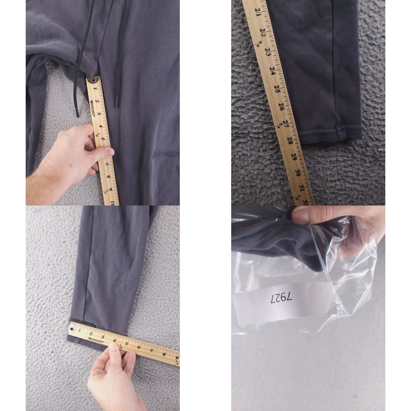 Vintage Alphalete Sweatpants Womens Medium Skinny Fitted Workout Gym Pants Gray M Wom en Size 32" / US 10 / IT 46 - 9 Thumbnail