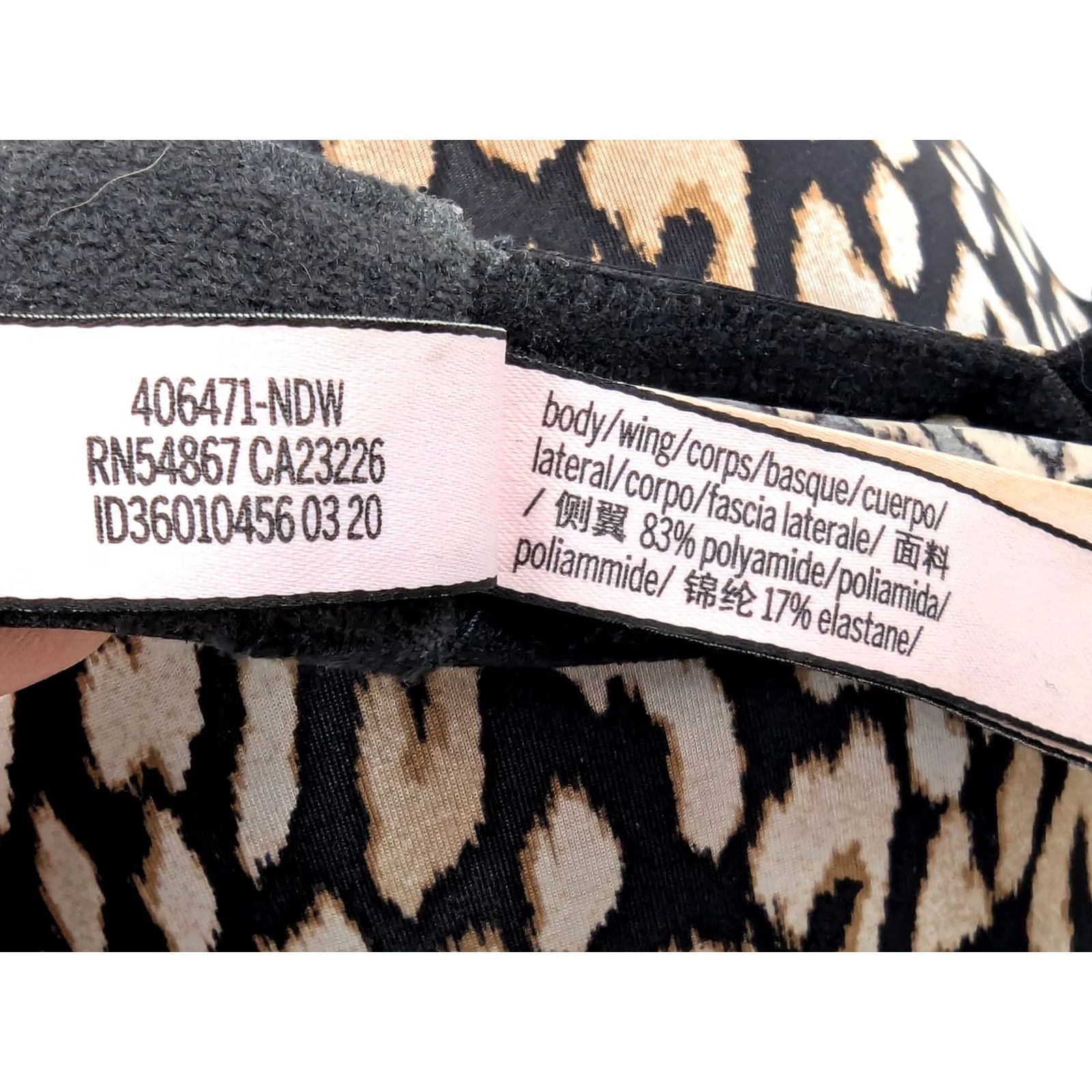 Victoria's Secret Victoria's Secret Leopard Push Up Bra Women 34D Underwire 406471 Black Yellow EUC Size ONE SIZE - 5 Thumbnail
