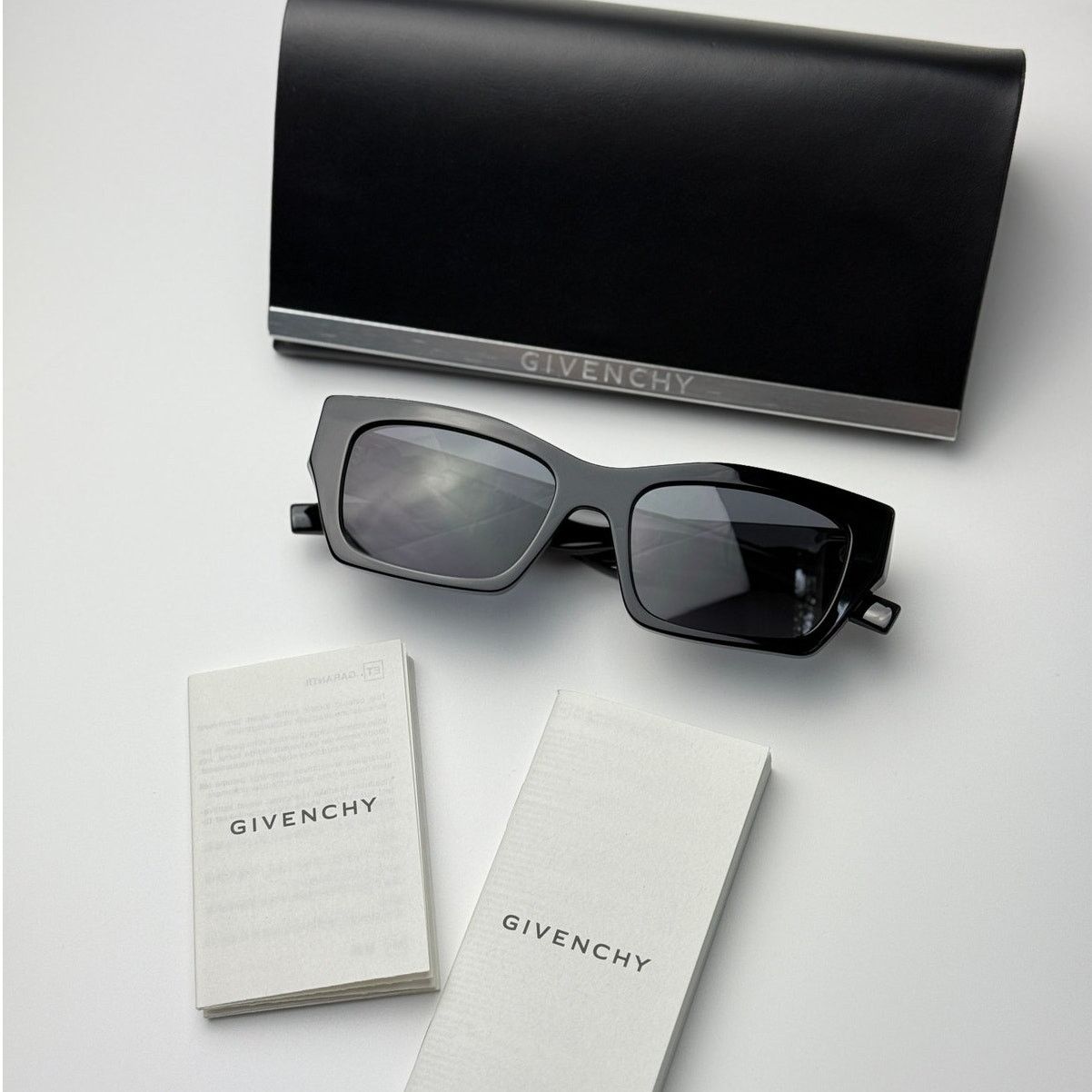 Givenchy Givenchy Sunglasses GV40077I 01A Shiny Black and Studs/Grey Size ONE SIZE - 9 Thumbnail