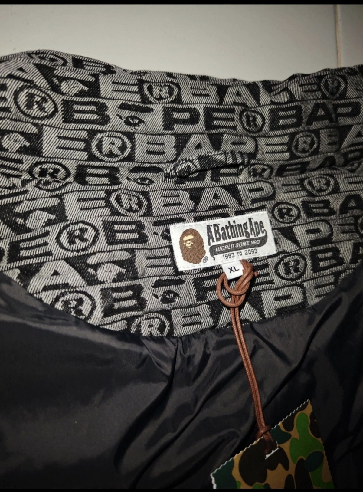 Bape LUX SPORT PATTERN JACQUARD RELAXED FIT 10OZ DENIM DOWNJACKET Size US XL / EU 56 / 4 - 14 Thumbnail