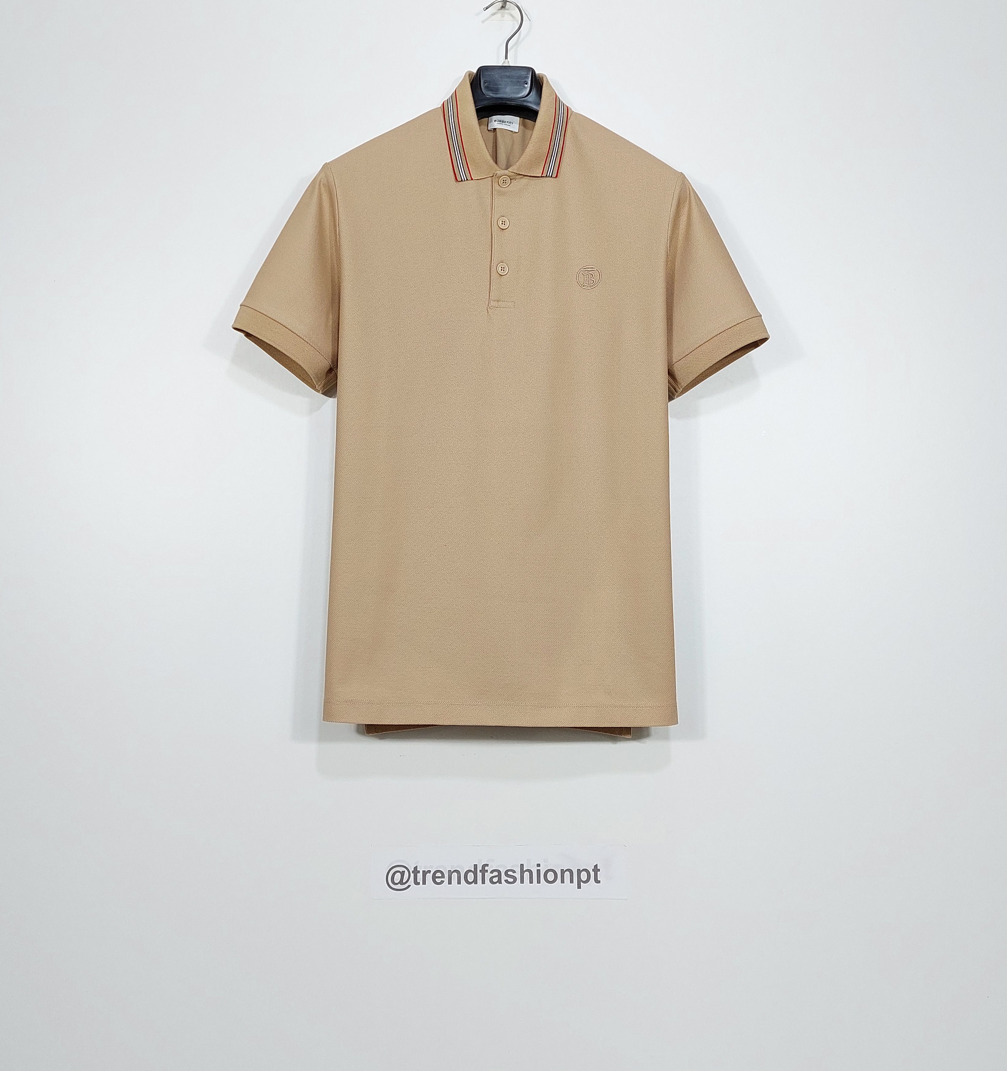Burberry TB logo embroidered polo shirt - beige S Size US S / EU 44-46 / 1 - 1 Thumbnail