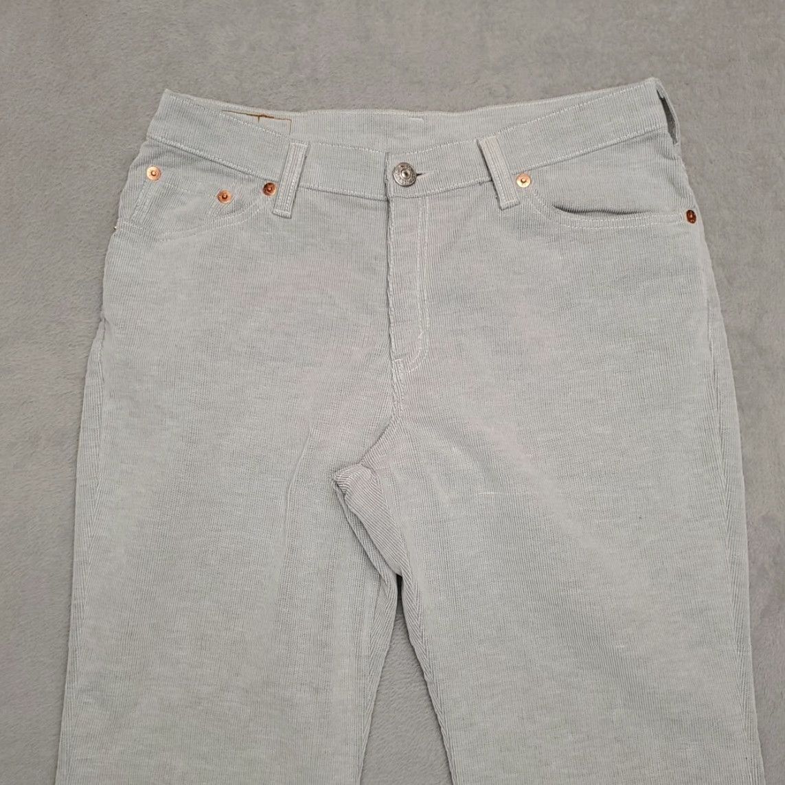 Etro VINTAGE Levis Pants Women 13 M Gray Corduroy 517 Boot Cut Retro Y2K 90s Style Casual Mens Womens Girls Boys Size 34" / US 12 / IT 48 - 3 Thumbnail