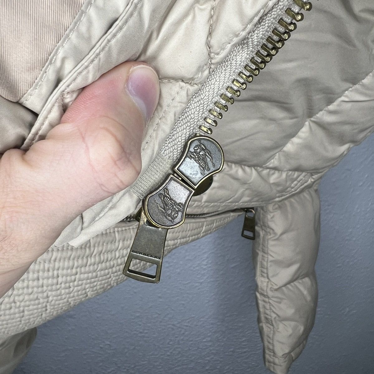 Burberry × Designer Burberry Brit Down Jacket Hooded Nova Check Puffer Size M / US 6-8 / IT 42-44 - 7 Thumbnail