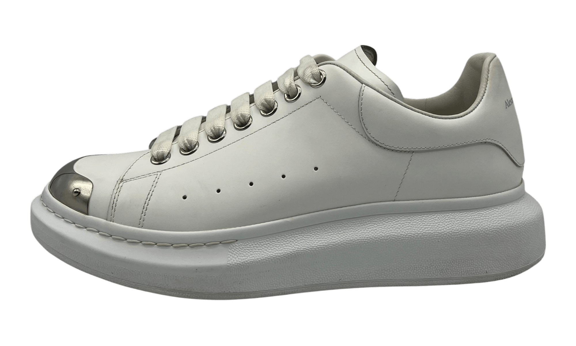Other Alexander McQueen Wmns Overd Sneaker 'White Metal Toe' (PreO Size US 8.5 / EU 41-42 - 1 Thumbnail