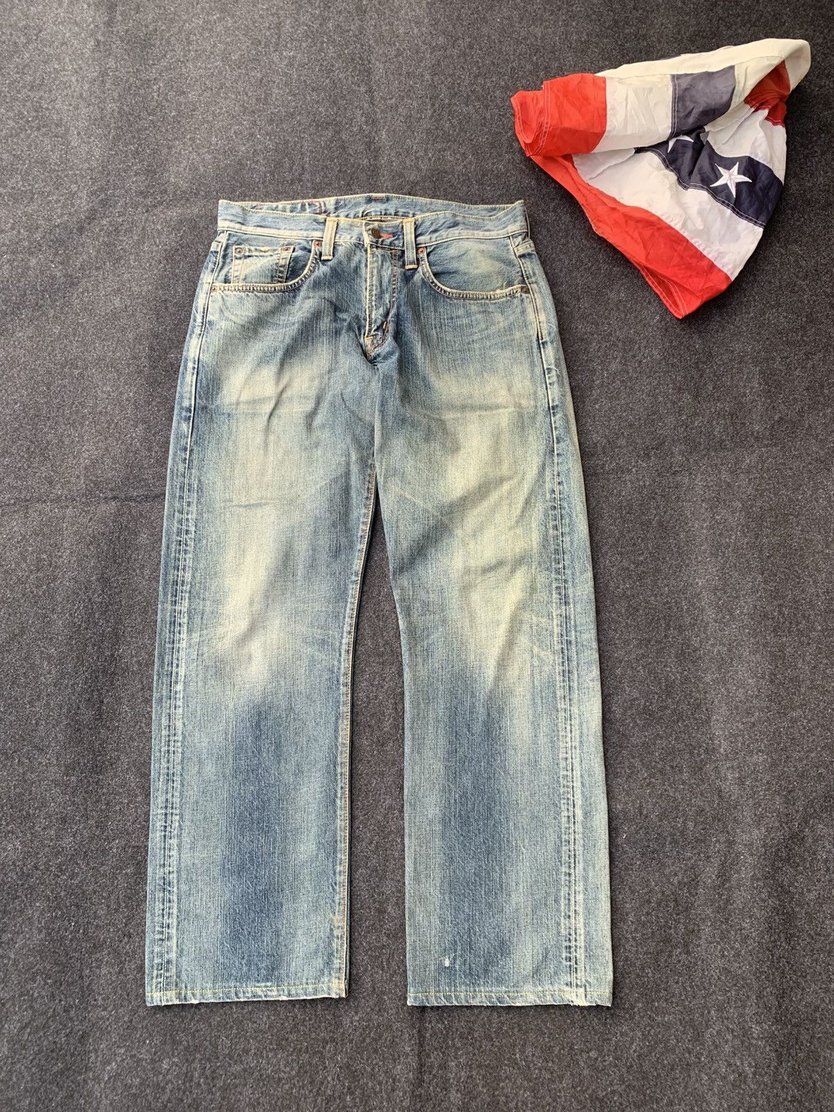 Edwin Vintage Edwin 504 red pair like neighborhood style Size US 33 - 1 Thumbnail