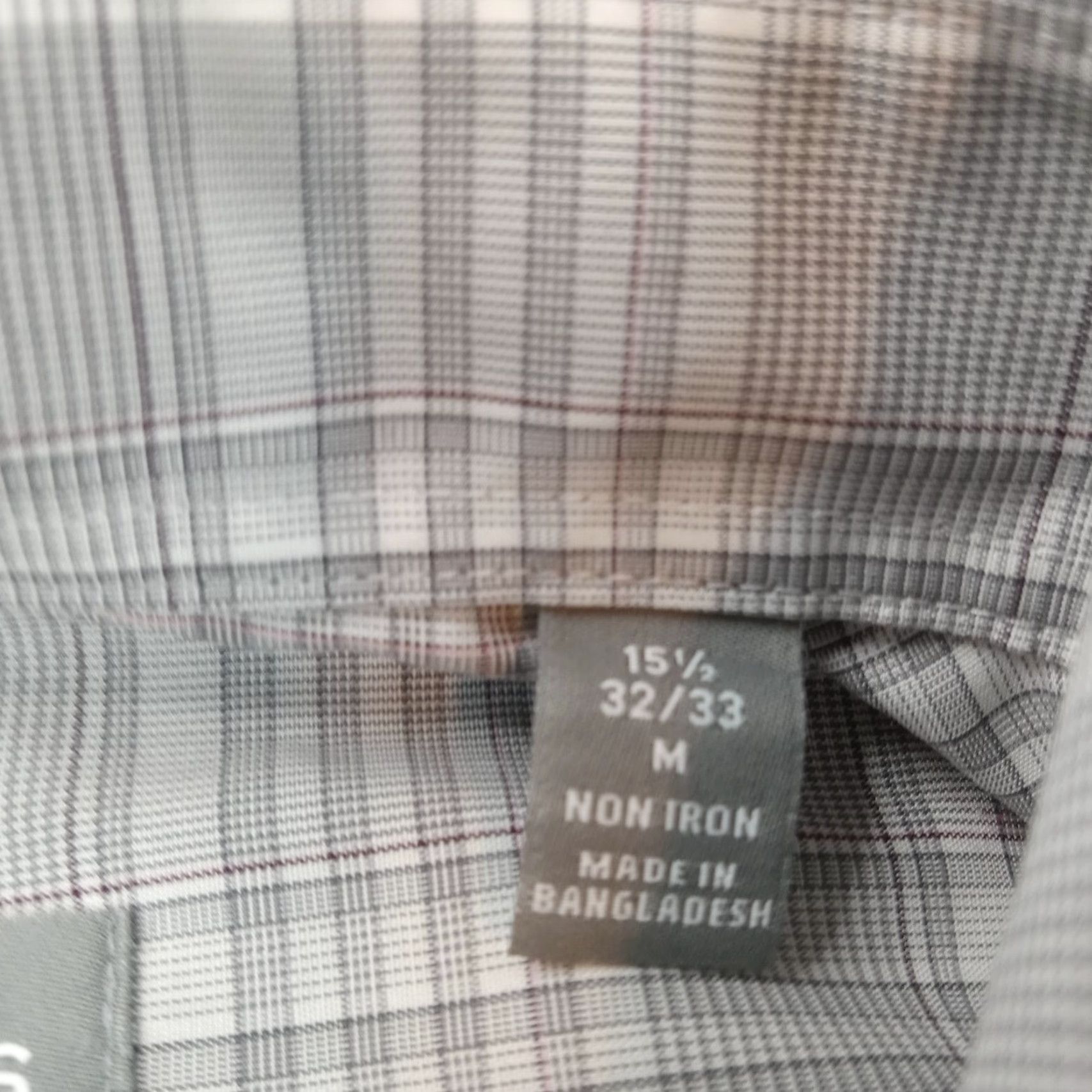 Michael Kors Michael Kors Shirt Mens 15.5-32/33 Gray Plaid Button Up Regular Fit Stretch Shirt Size US L / EU 52-54 / 3 - 6 Thumbnail