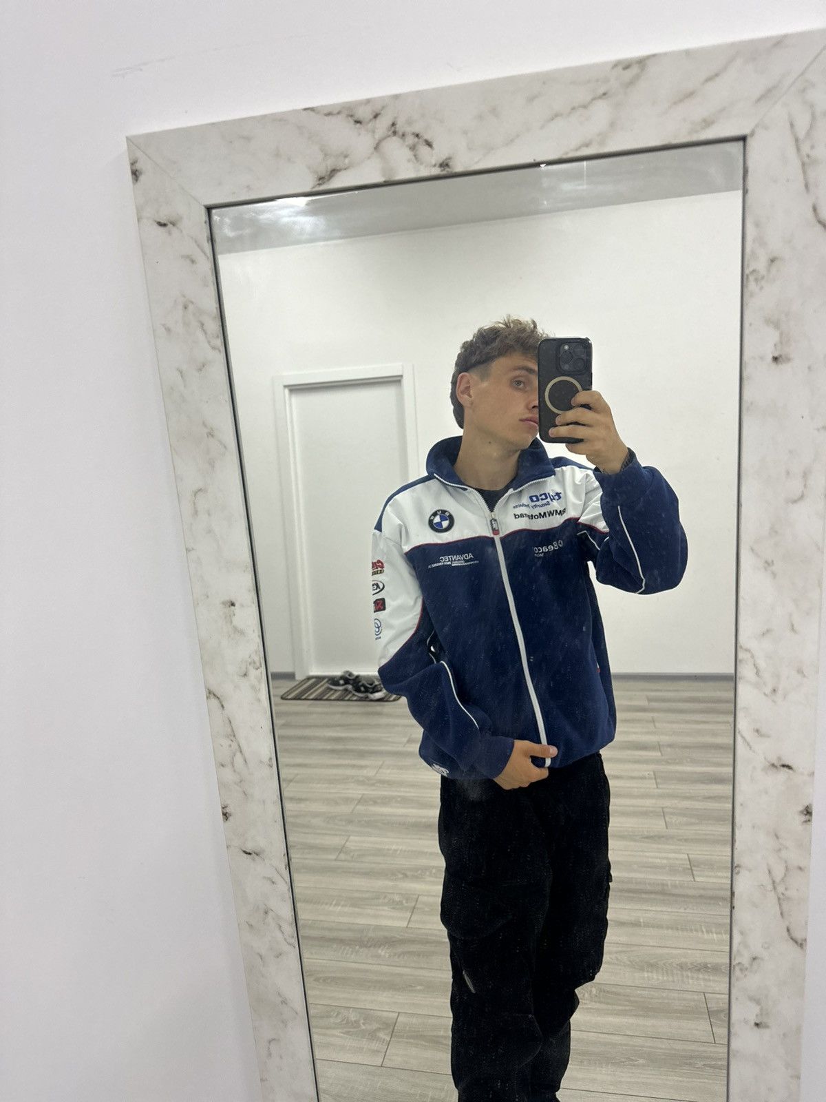 BMW BMW Racing Vintage 90s Fleece Jacket Size US M / EU 48-50 / 2 - 3 Thumbnail