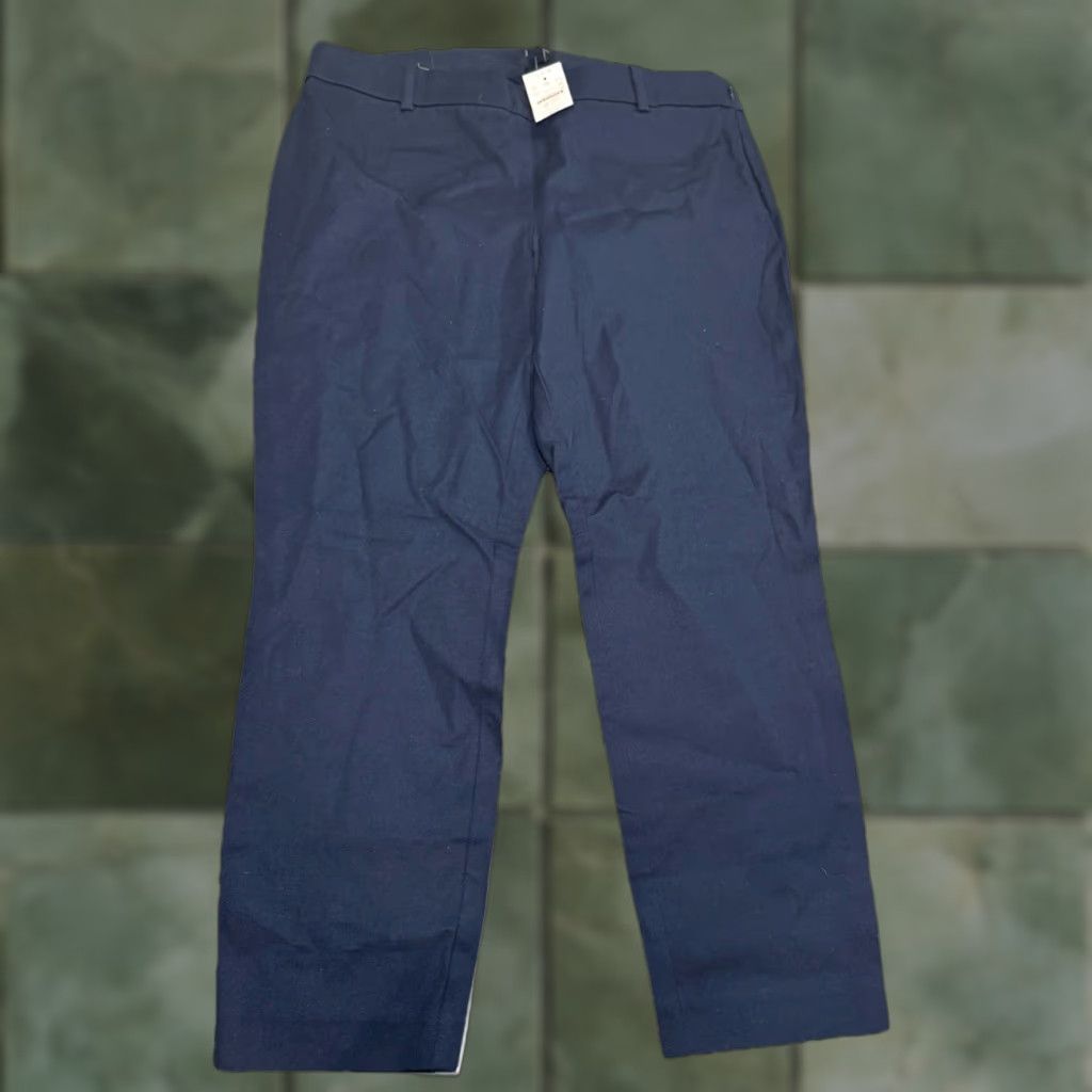 J.Crew NWT J.CREW Winnie Pant Women Side Zip Cropped 12 Blue Slim Inches 24.5 Cotton Elastane Modern Size 34" / US 12 / IT 48 - 1 Thumbnail